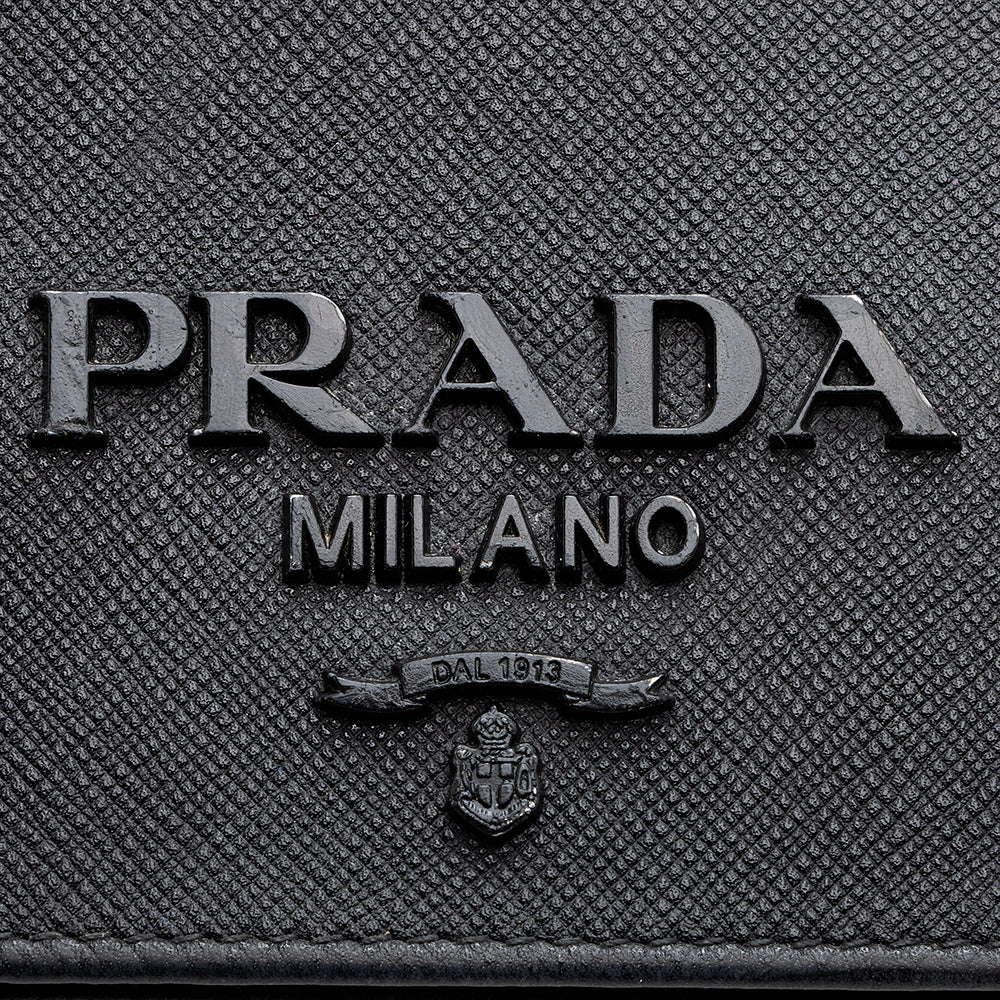 Prada Saffiano Leather Monochrome Small Crossbody Bag (SHF-19127)