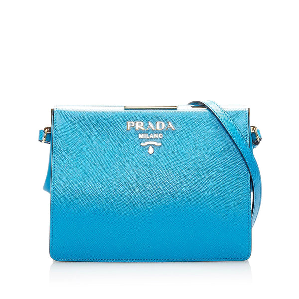 Prada Camera Bag Crossbody Saffiano Leather Petalo at FORZIERI