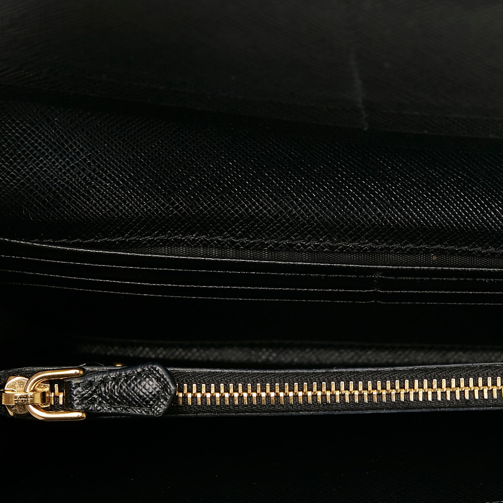 Prada Saffiano Lux Continental Wallet (SHG-36970)