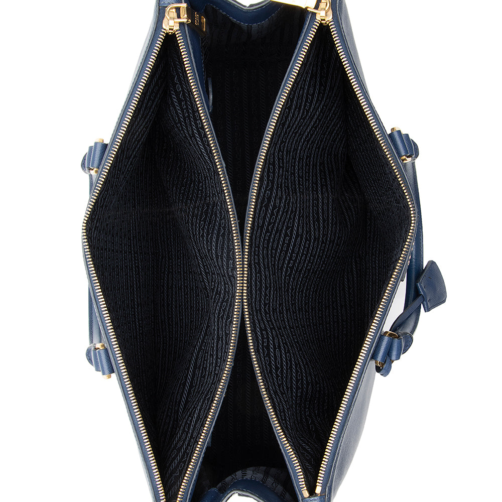 Prada Saffiano Lux Double-Zip Large Tote (SHF-19320)