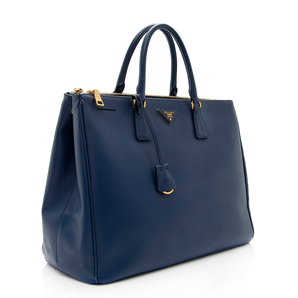 Prada Saffiano Lux Double-Zip Large Tote (SHF-19320)