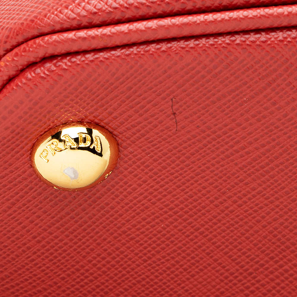 Prada Saffiano Lux Double-Zip Medium Tote (SHF-19790)