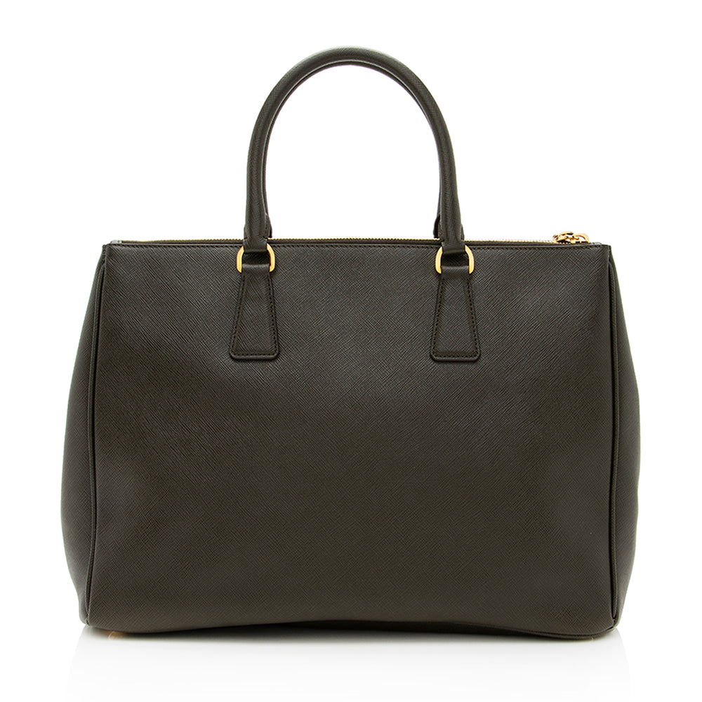 Prada Saffiano Lux Double-Zip Large Tote (SHF-19762)