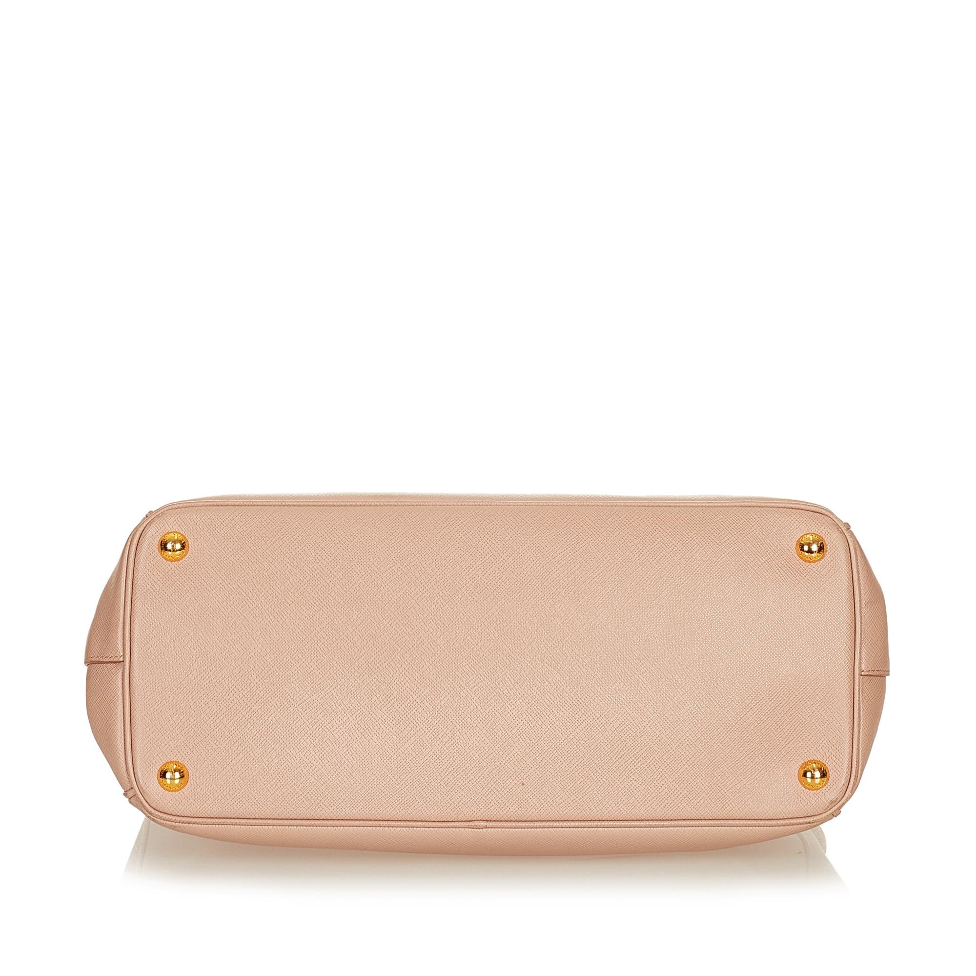 Prada Saffiano Lux Galleria Double Zip Satchel (SHG-26915)