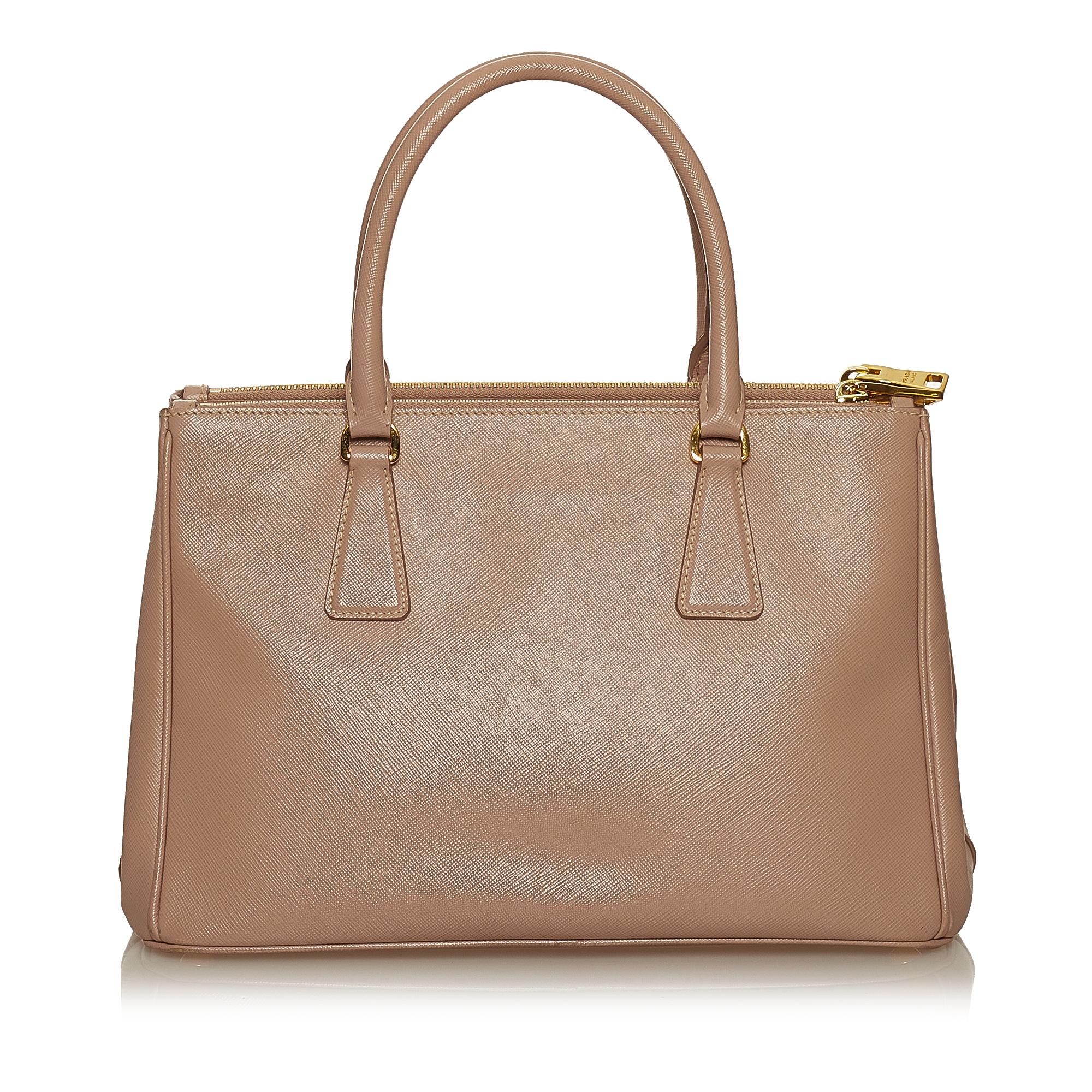 Prada Saffiano Lux Galleria Double Zip Satchel (SHG-29358)