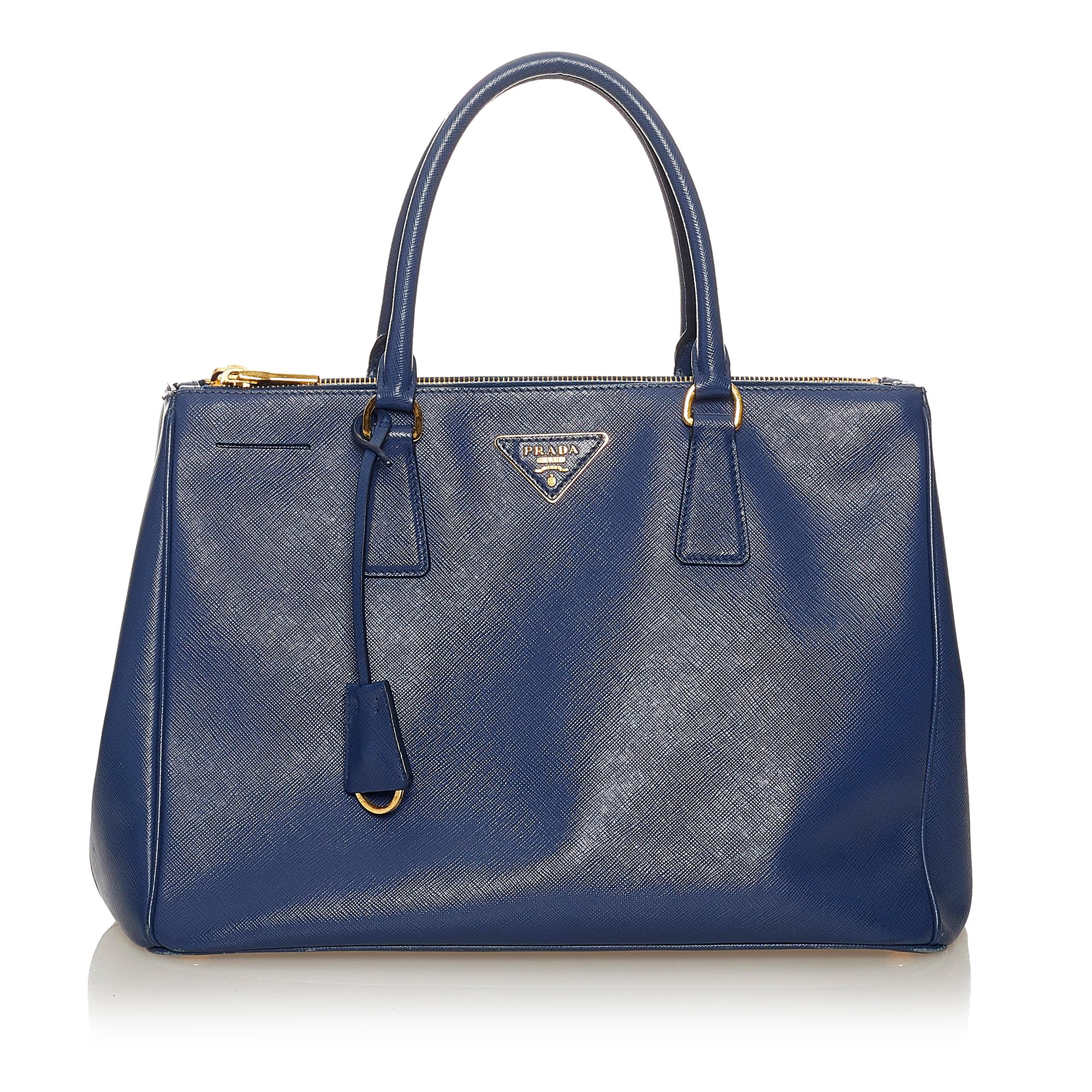 Prada Saffiano Lux Galleria Double Zip Satchel (SHG-34049)