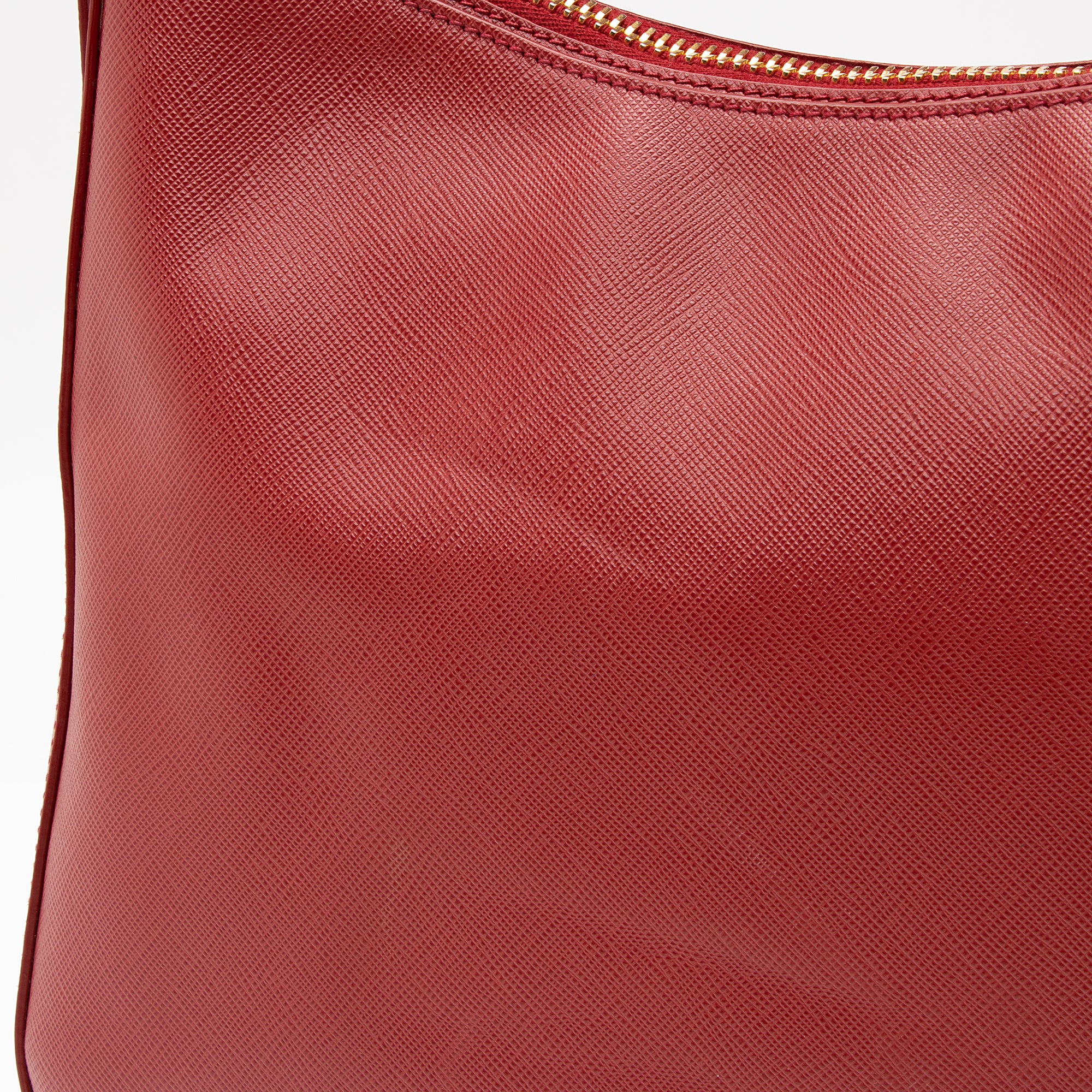Prada Saffiano Lux Zip Medium Hobo (SHF-22986)