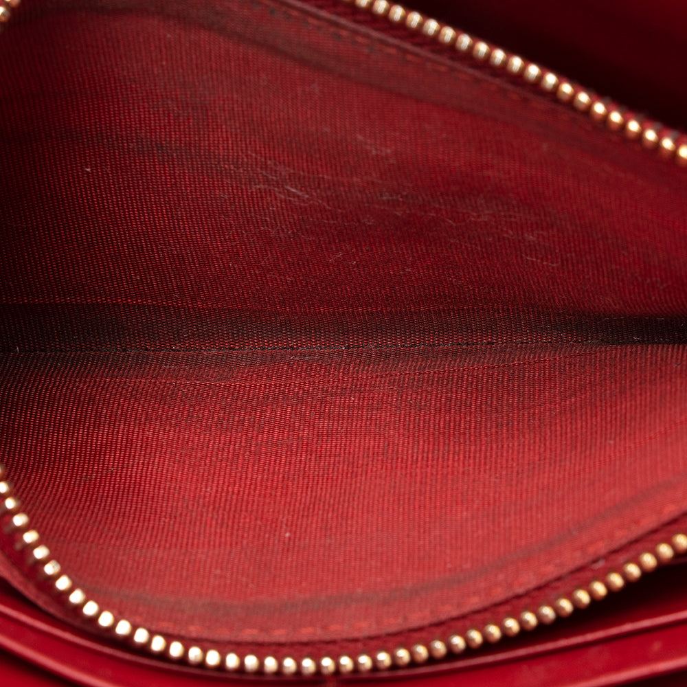 Prada Saffiano Vernice Bow Continental Wallet - FINAL SALE (SHF-19372)