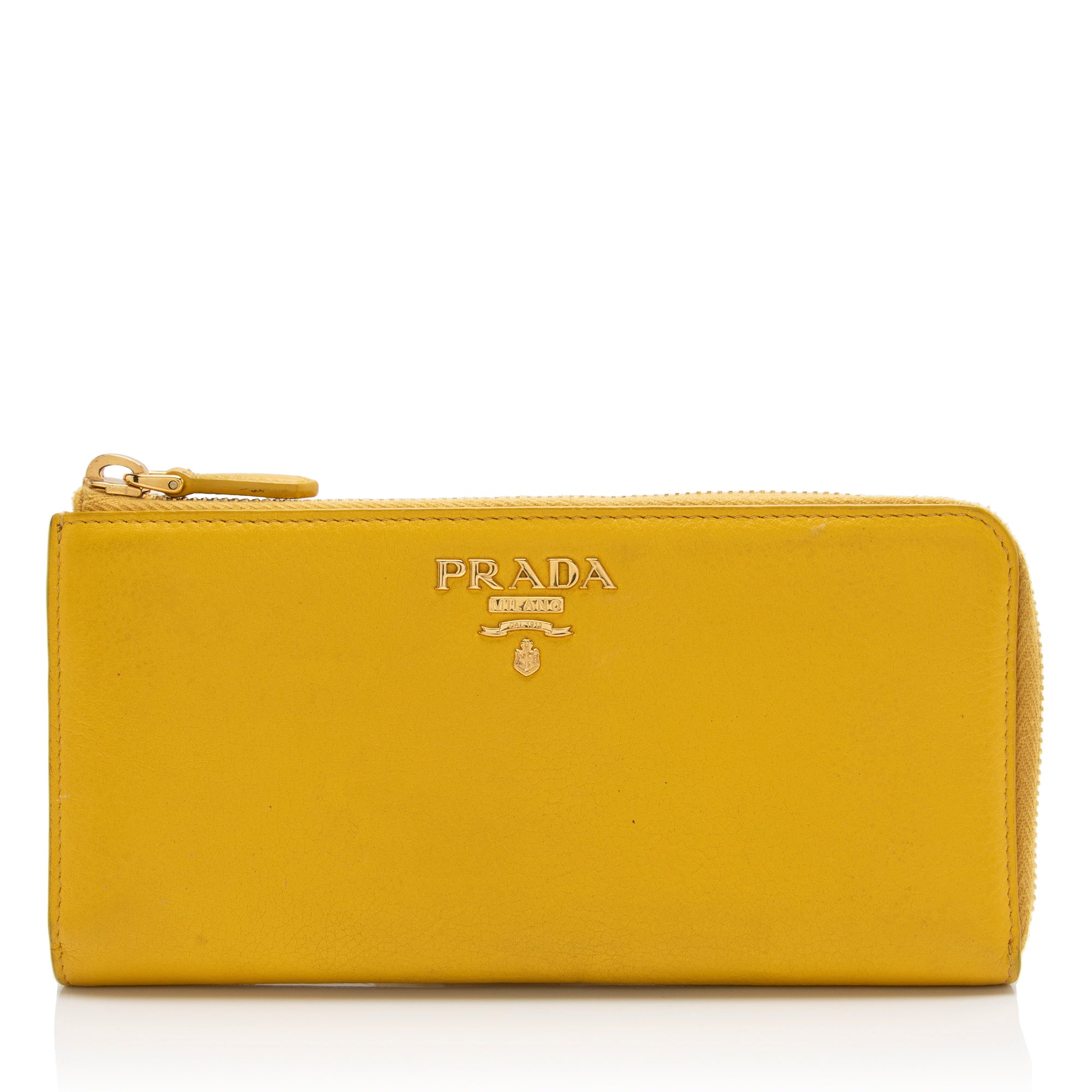 Prada Smooth Leather Long Zip Wallet (SHF-3tM7XI)
