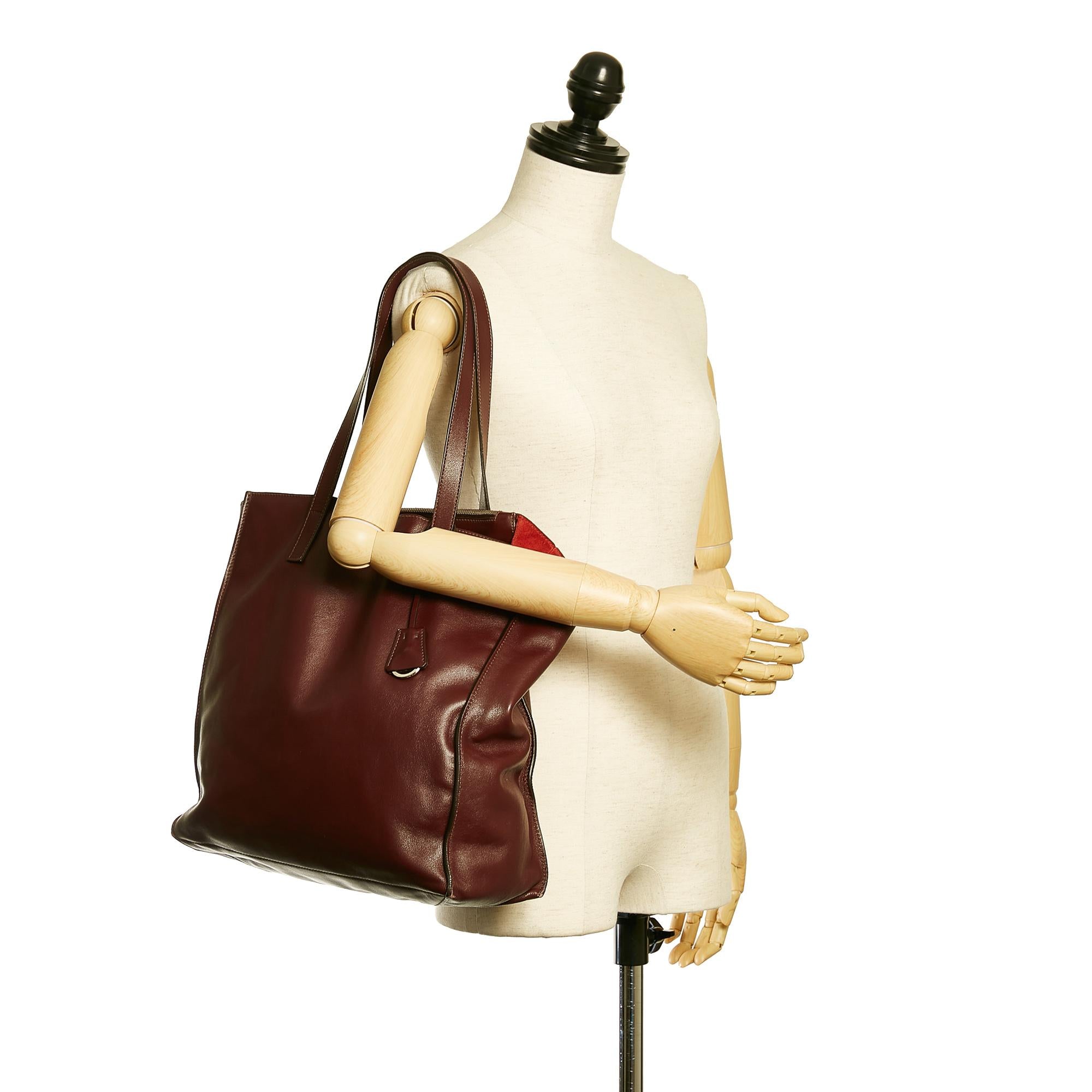 Prada Soft Calf Leather Tote Bag (SHG-28734)