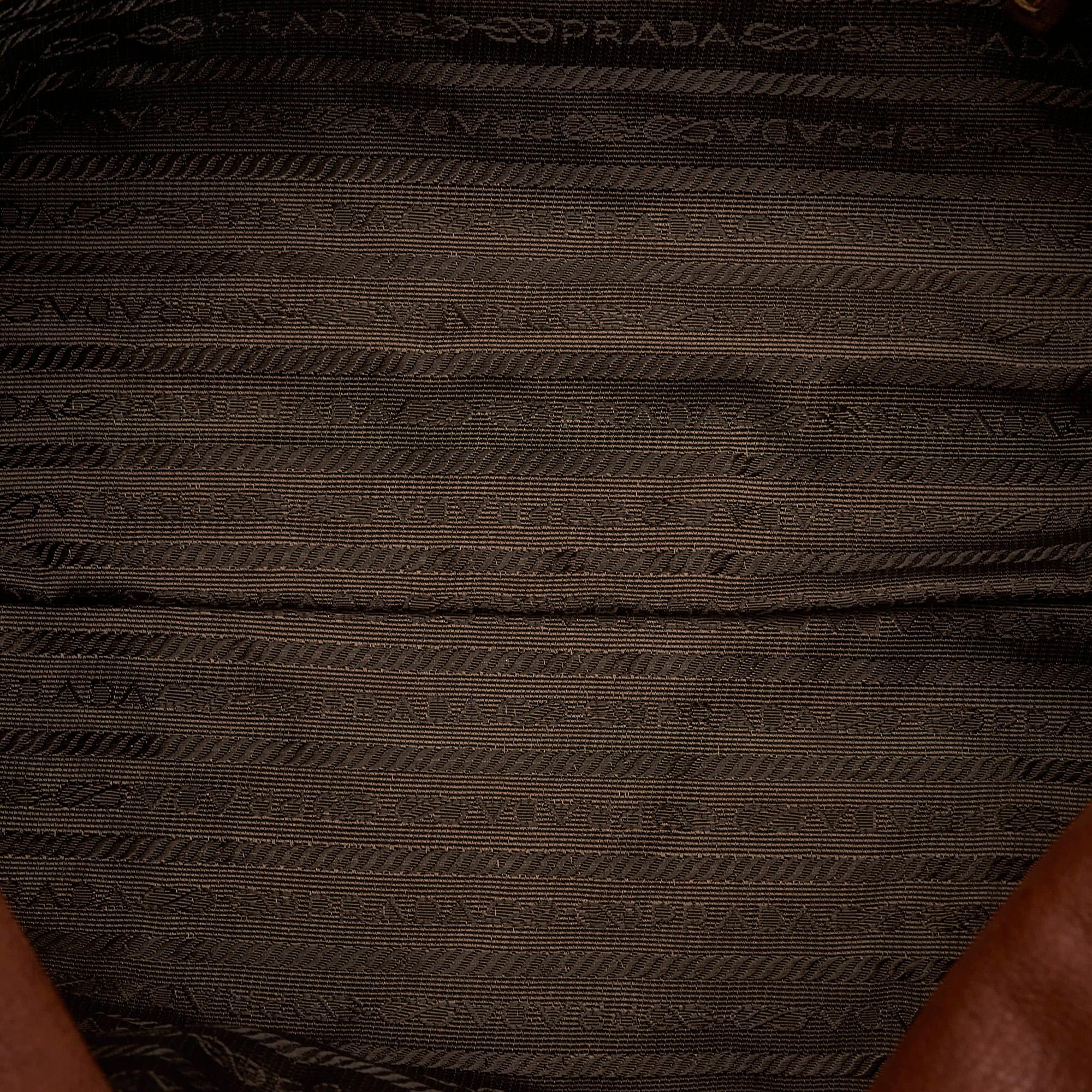 Prada Sound Lock Leather Shoulder Bag (SHG-29925)