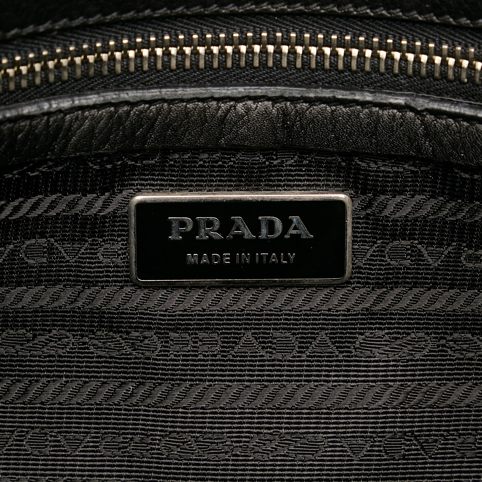 Prada Sound Lock Leather Shoulder Bag (SHG-31442)