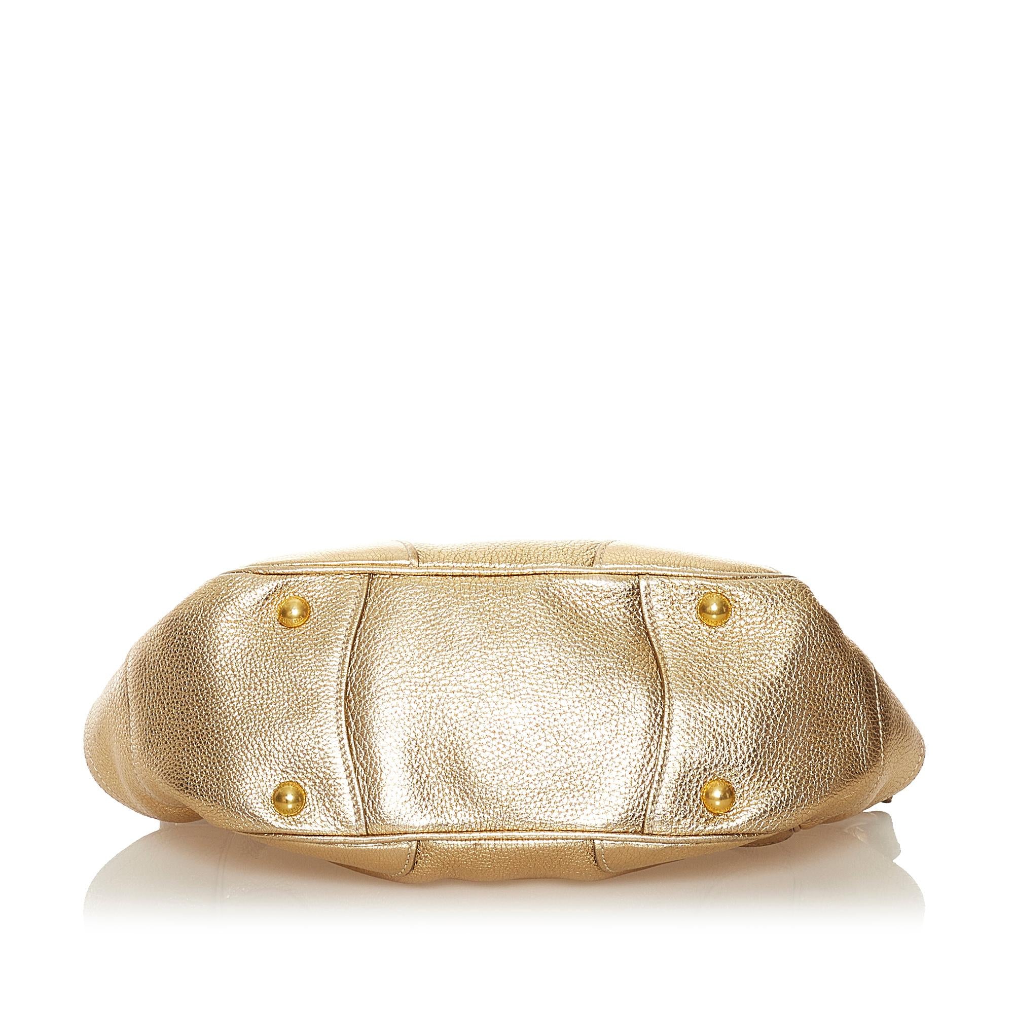 Prada Sound Lock Leather Shoulder Bag (SHG-34617)