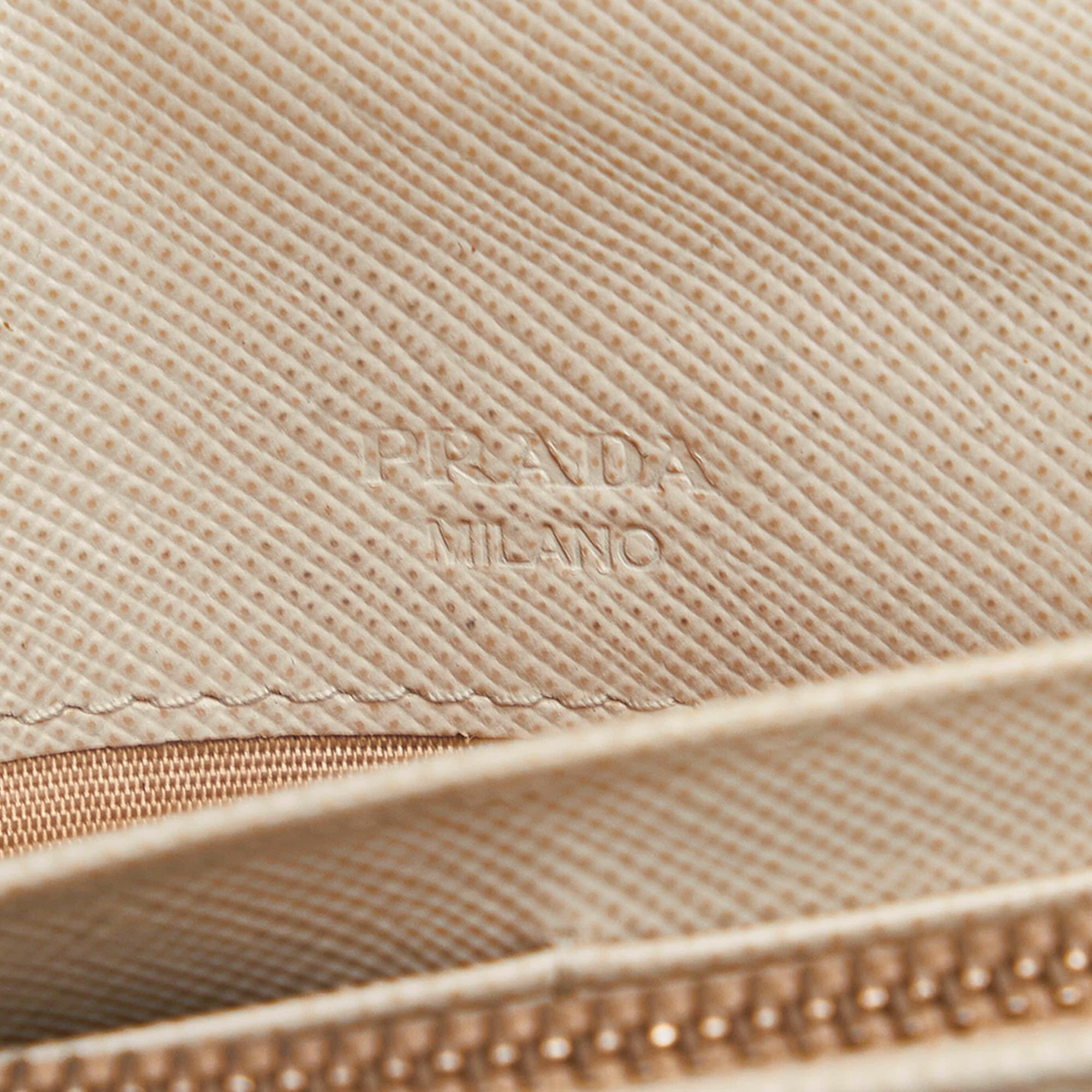 Prada Studded Saffiano Continental Wallet (SHG-29397)