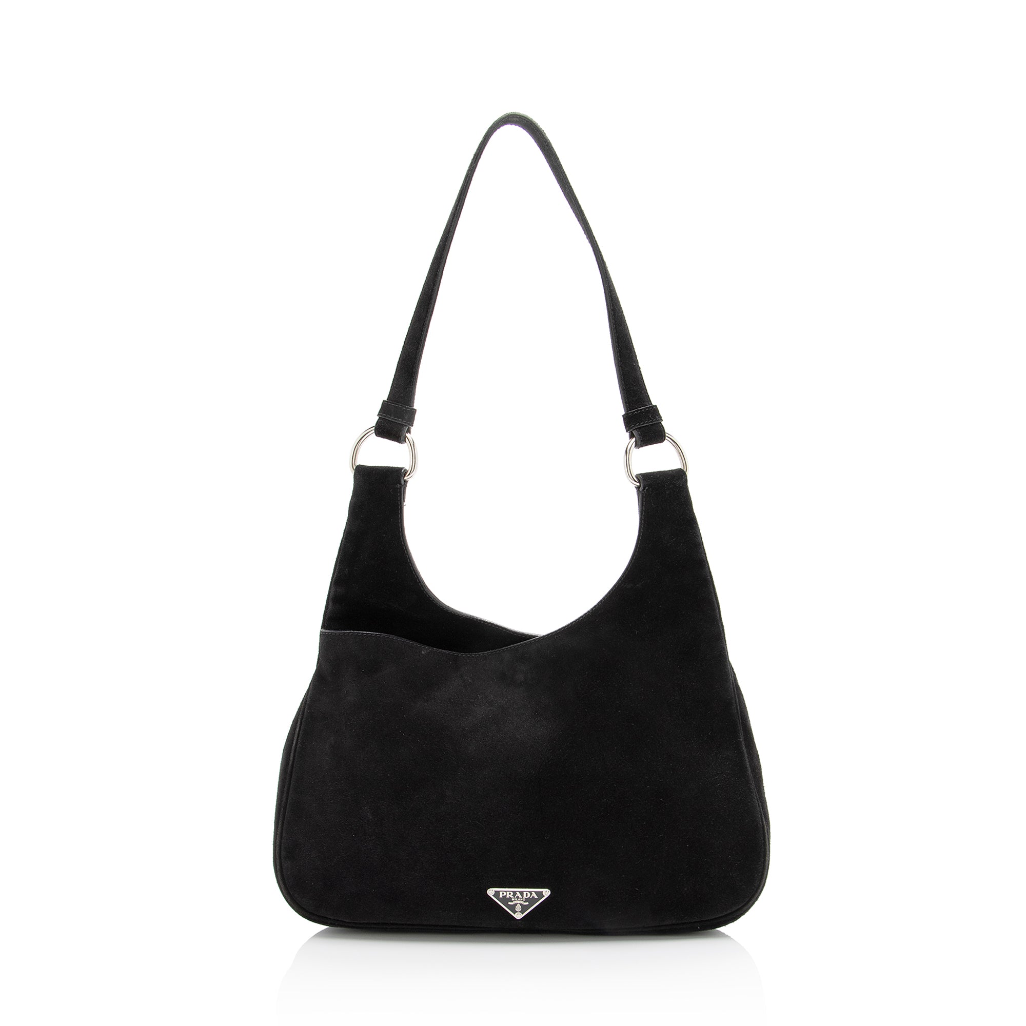 Prada Suede Camoscio Cross Hobo (SHF-23634)