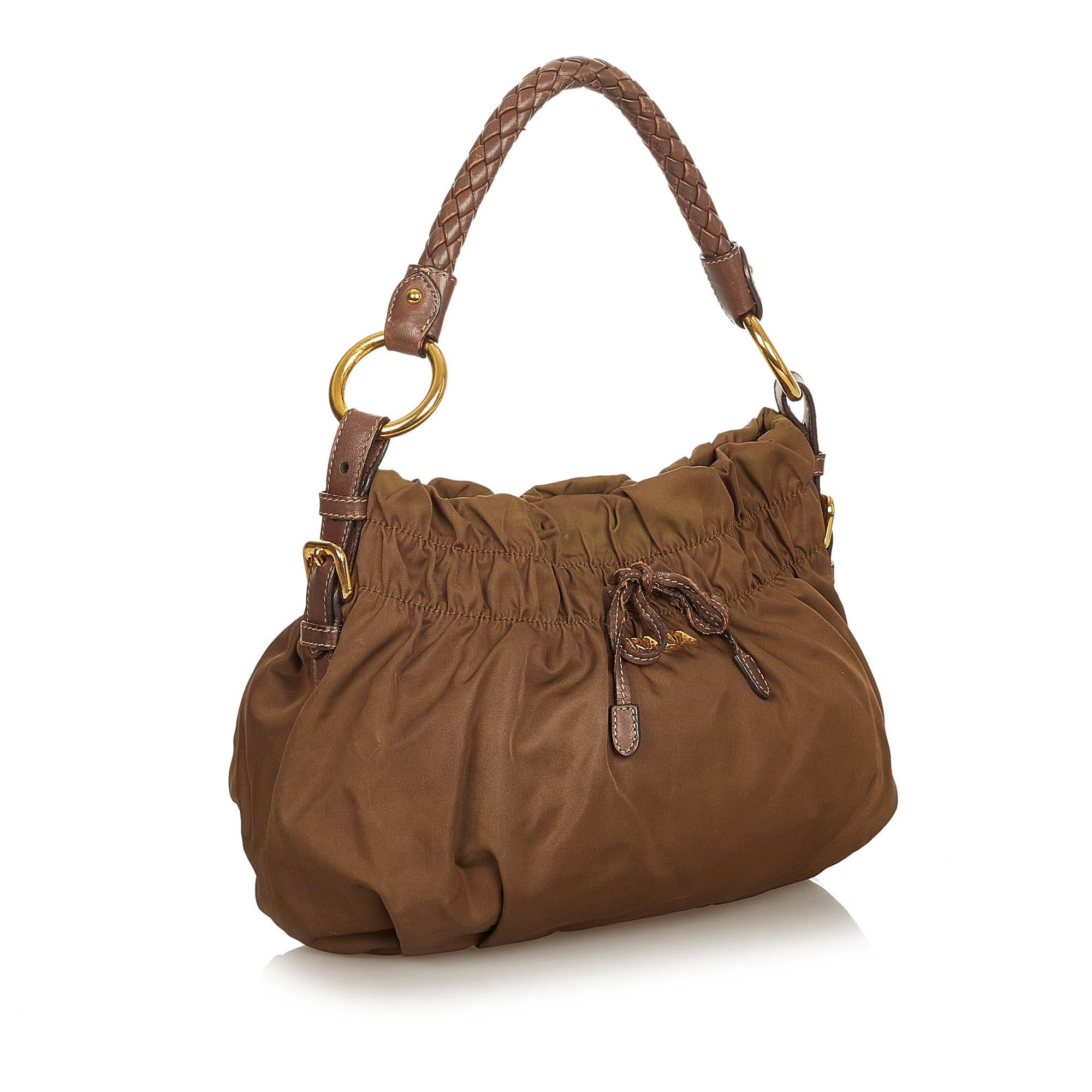 Prada Tessuto Bow Shoulder Bag (SHG-26356)