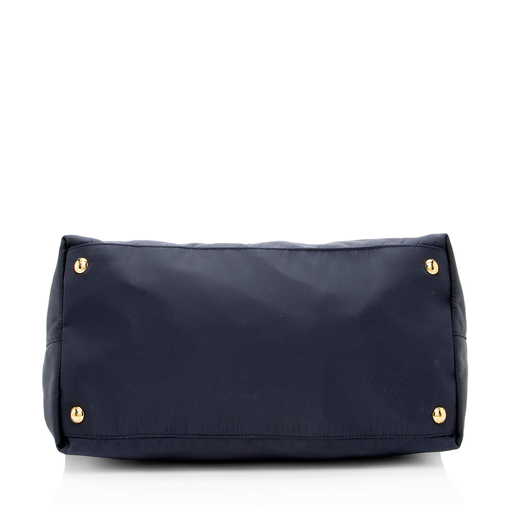 Prada Tessuto Calf Leather Convertible Front Pocket Tote (SHF-19531)