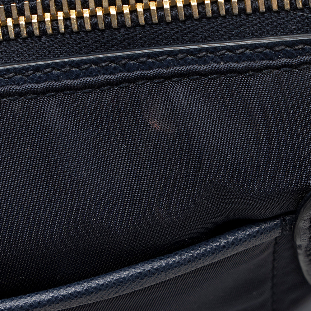 Prada Tessuto Calf Leather Convertible Front Pocket Tote (SHF-19531)