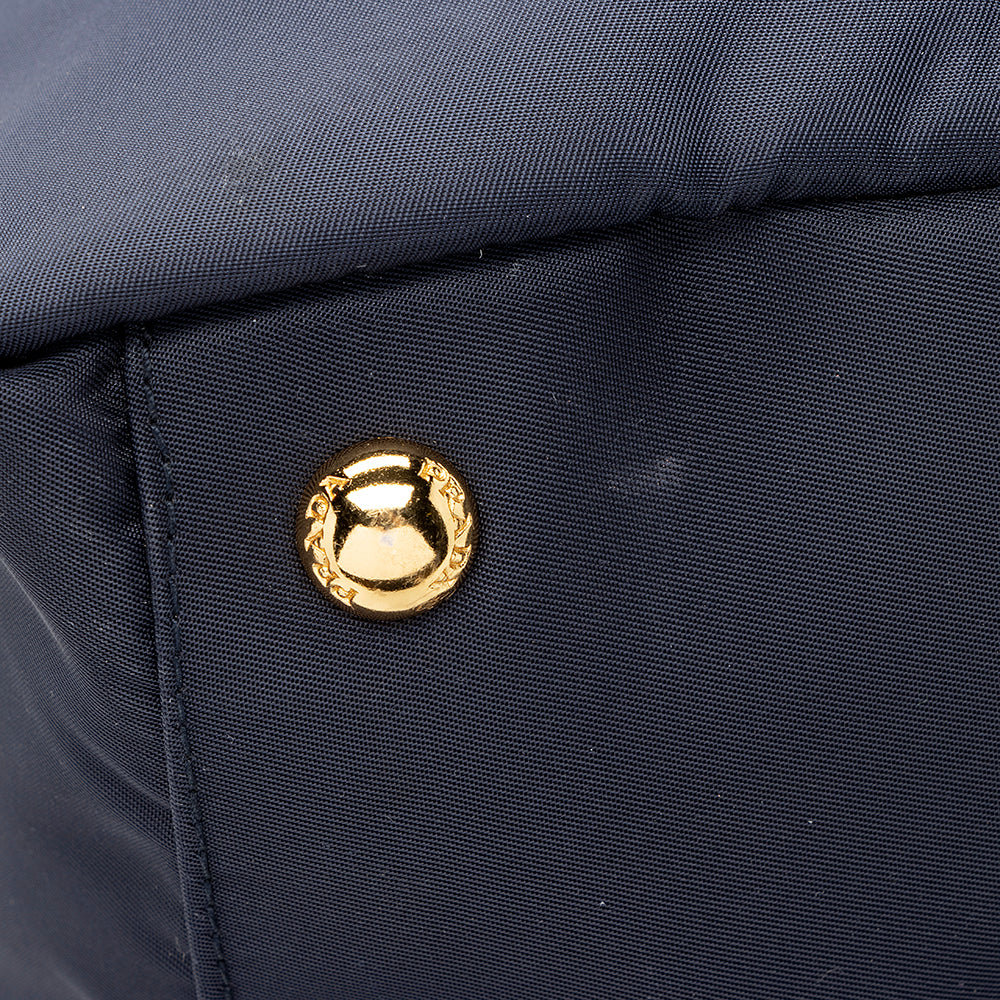 Prada Tessuto Calf Leather Convertible Front Pocket Tote (SHF-19531)