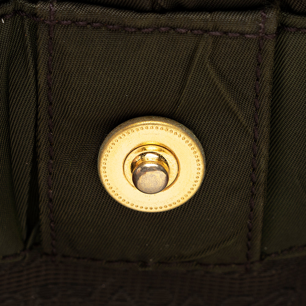 Prada Tessuto Chevron Quilted Tote (SHF-18198)