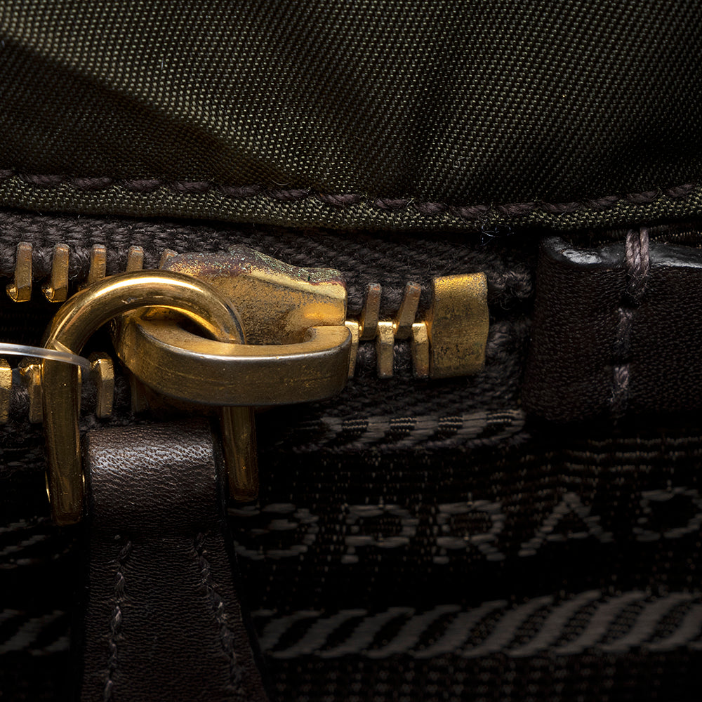 Prada Tessuto Chevron Quilted Tote (SHF-18198)