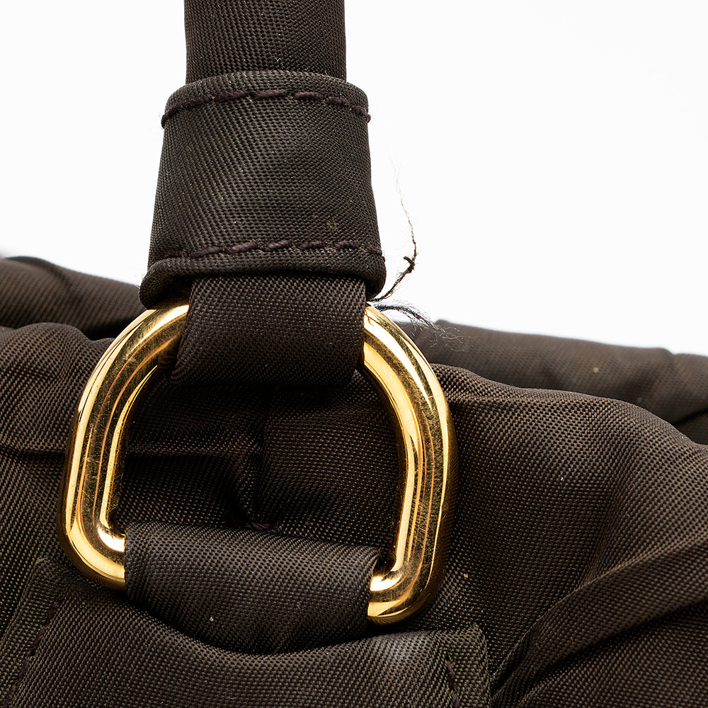 Prada Tessuto Chevron Quilted Tote (SHF-18198)