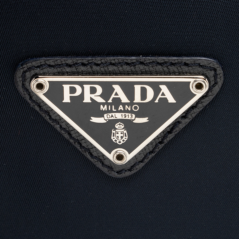 Prada Tessuto Double Pocket Drawstring Backpack (SHF-18895)