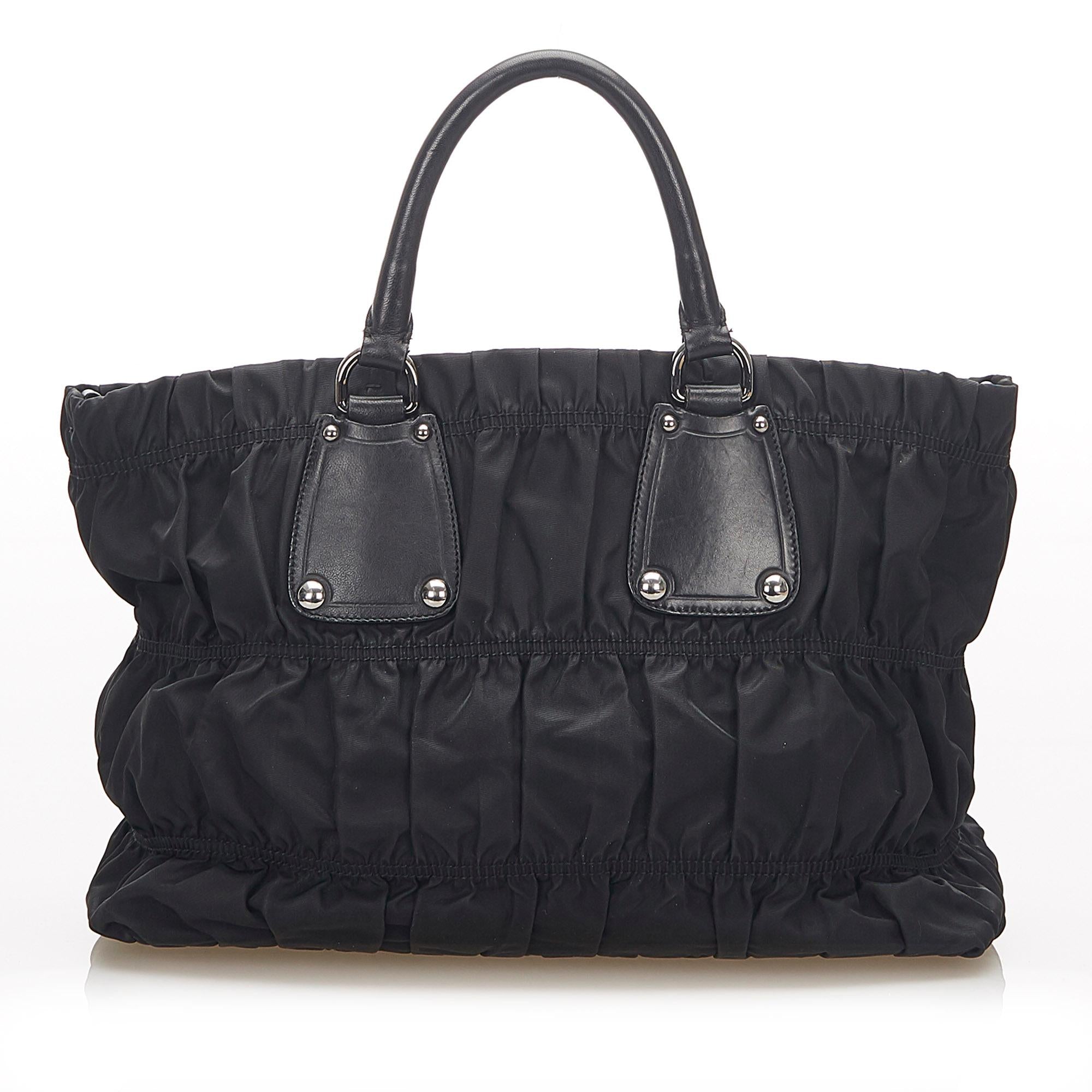 Prada Tessuto Gaufre Tote Bag (SHG-18590)