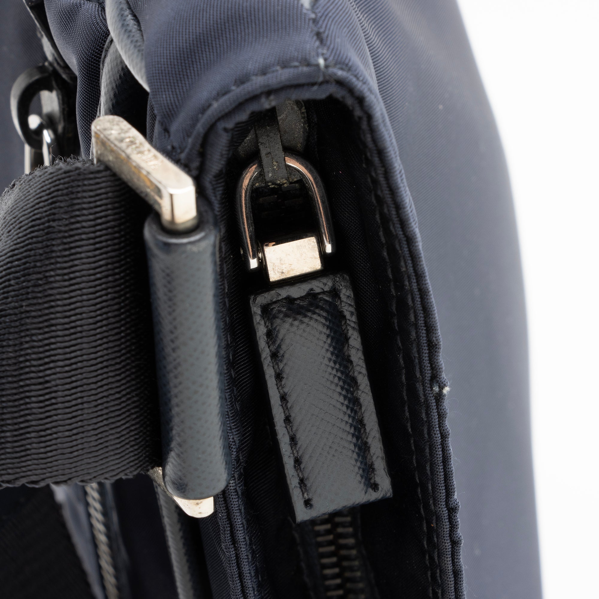 Prada Tessuto Saffiano Front Pocket Medium Messenger Bag (SHF-23879)