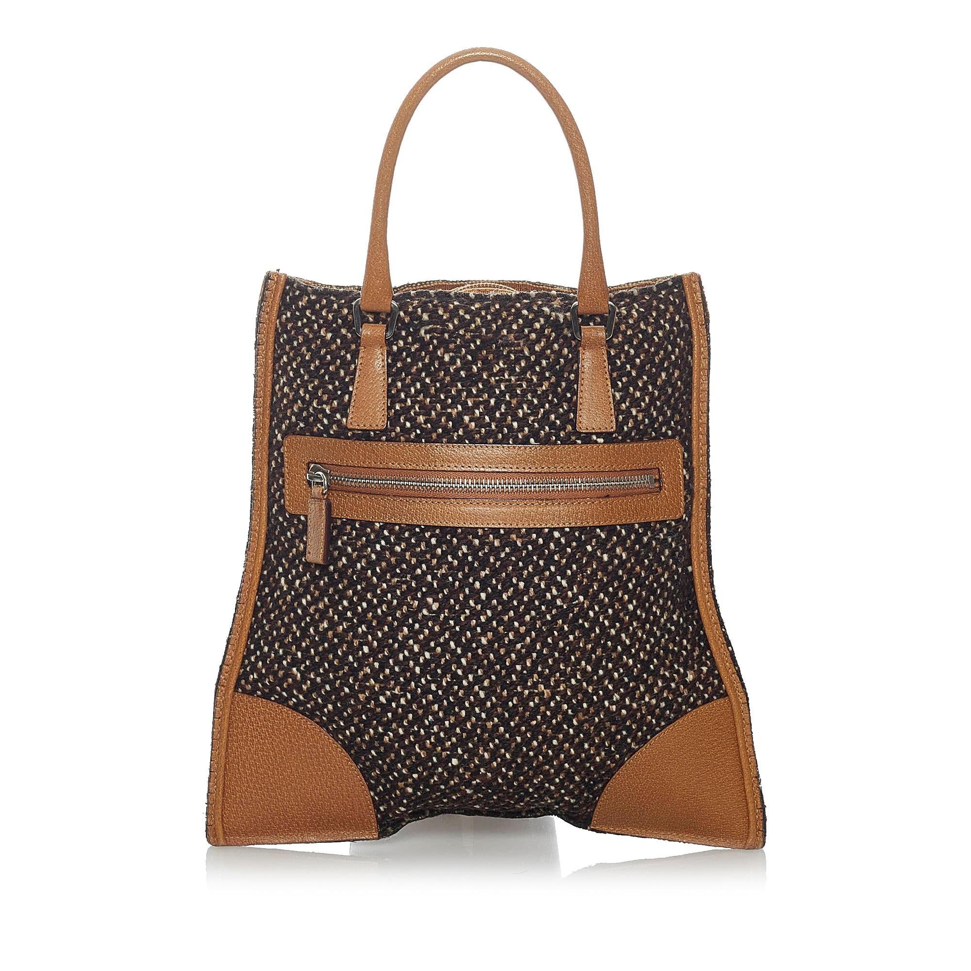 Prada Tweed Handbag (SHG-29342)