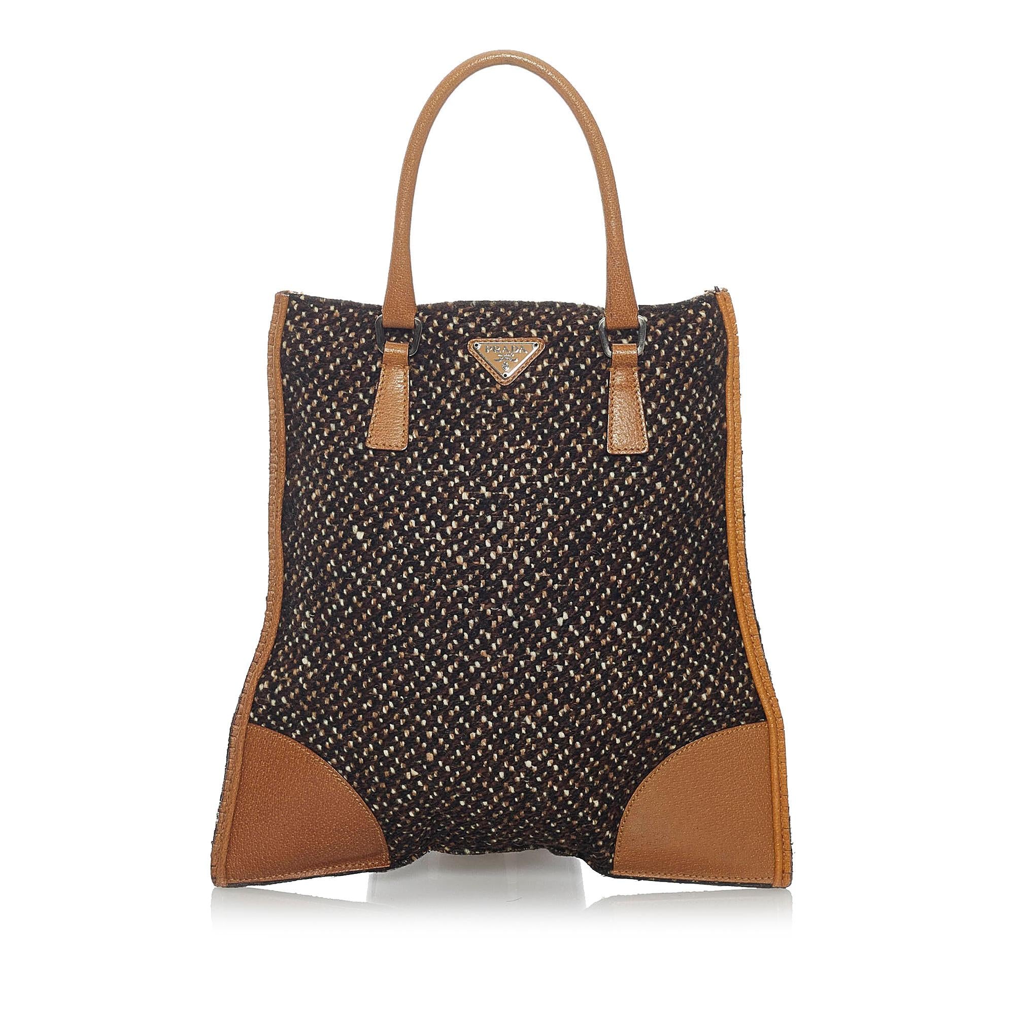 Prada Tweed Handbag (SHG-29342)