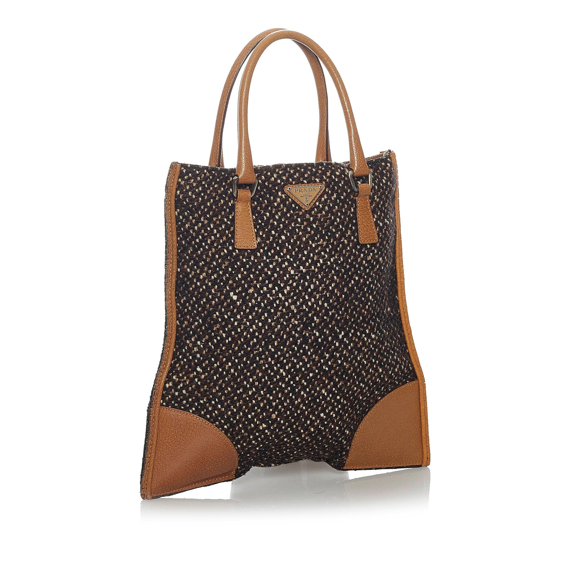 Prada Tweed Handbag (SHG-29342)