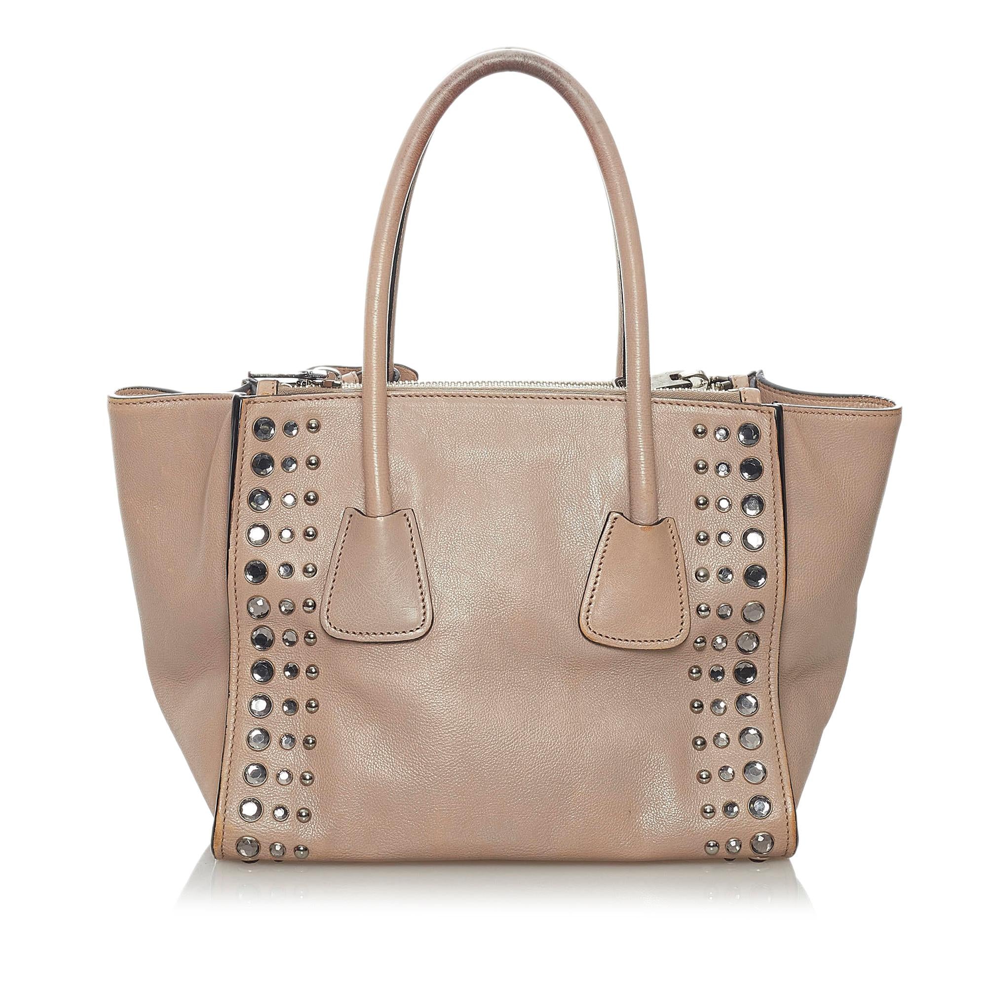 Prada Twin Pocket Leather Handbag (SHG-29256)