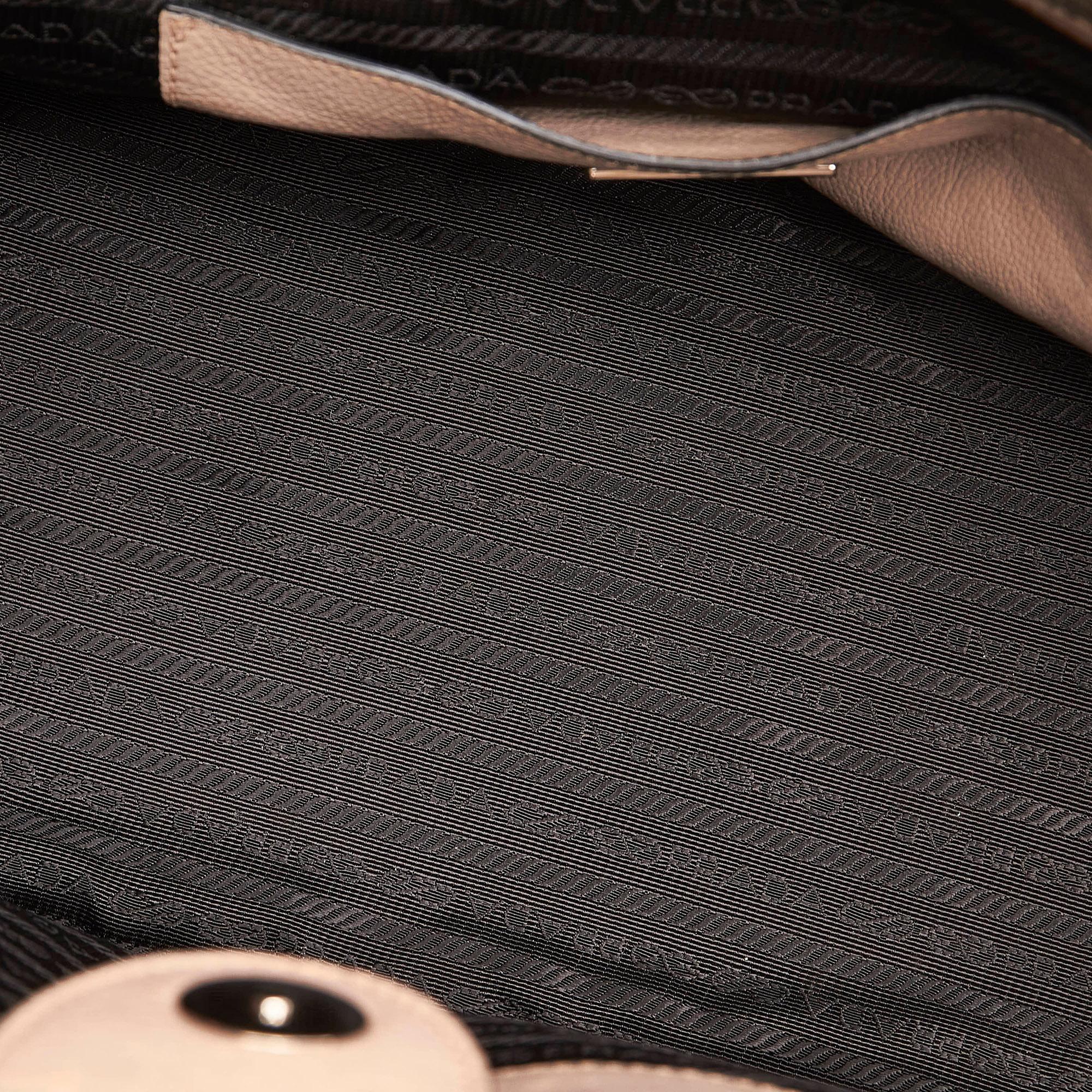 Prada Twin Pocket Leather Handbag (SHG-29256)