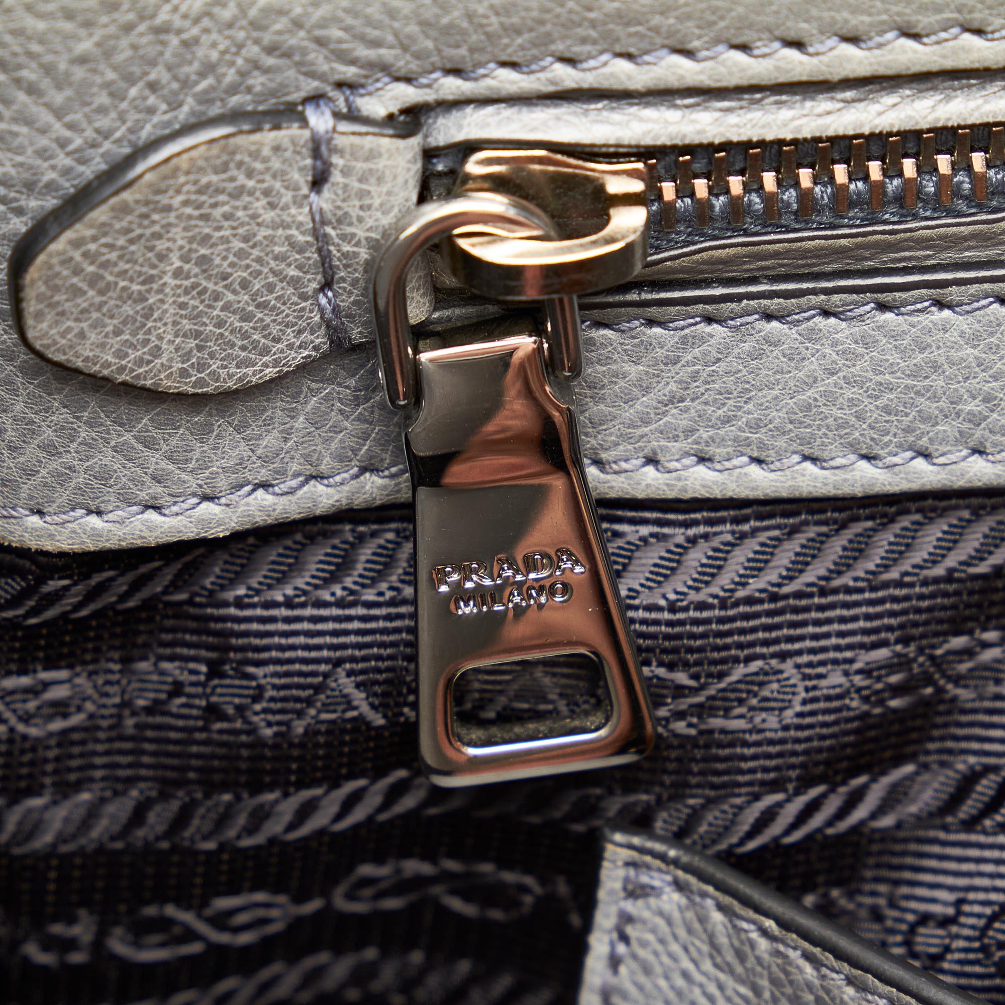 Prada Twin Pocket Leather Satchel (SHG-23322)