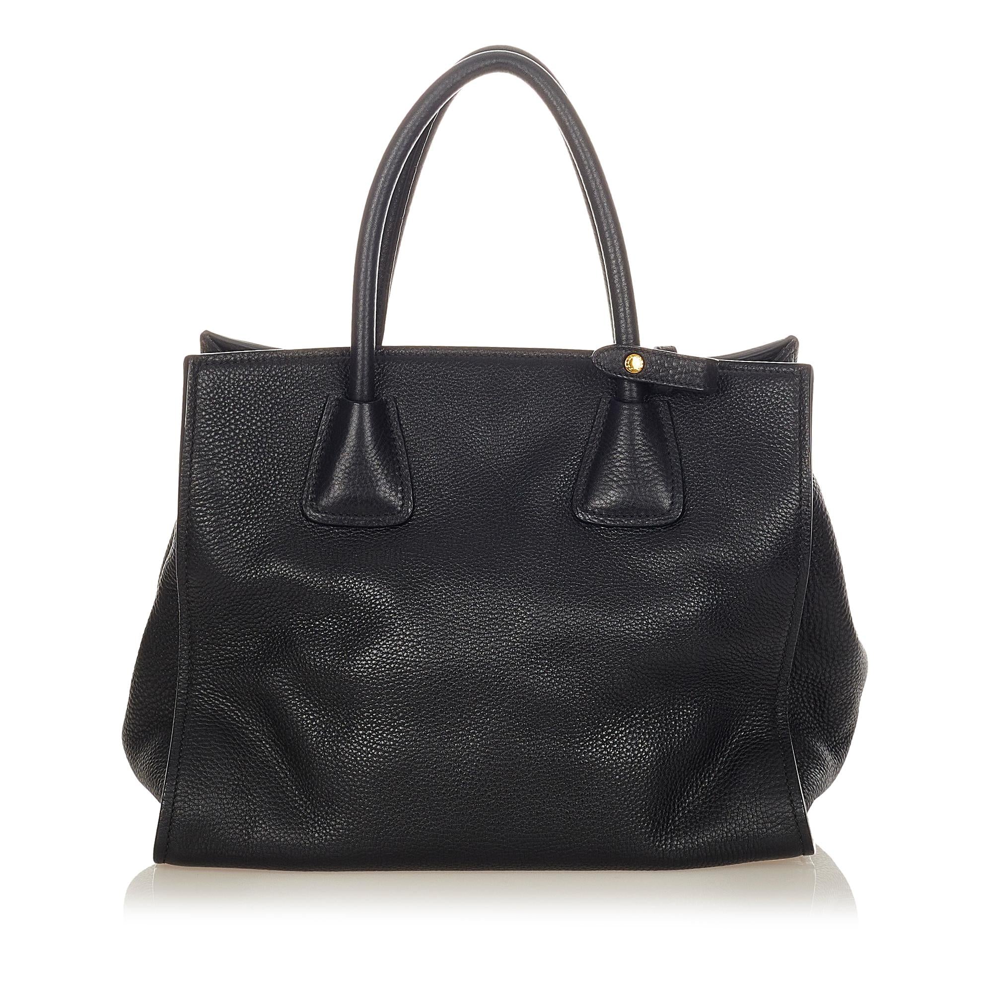 Prada Twin Pocket Leather Satchel (SHG-24744)