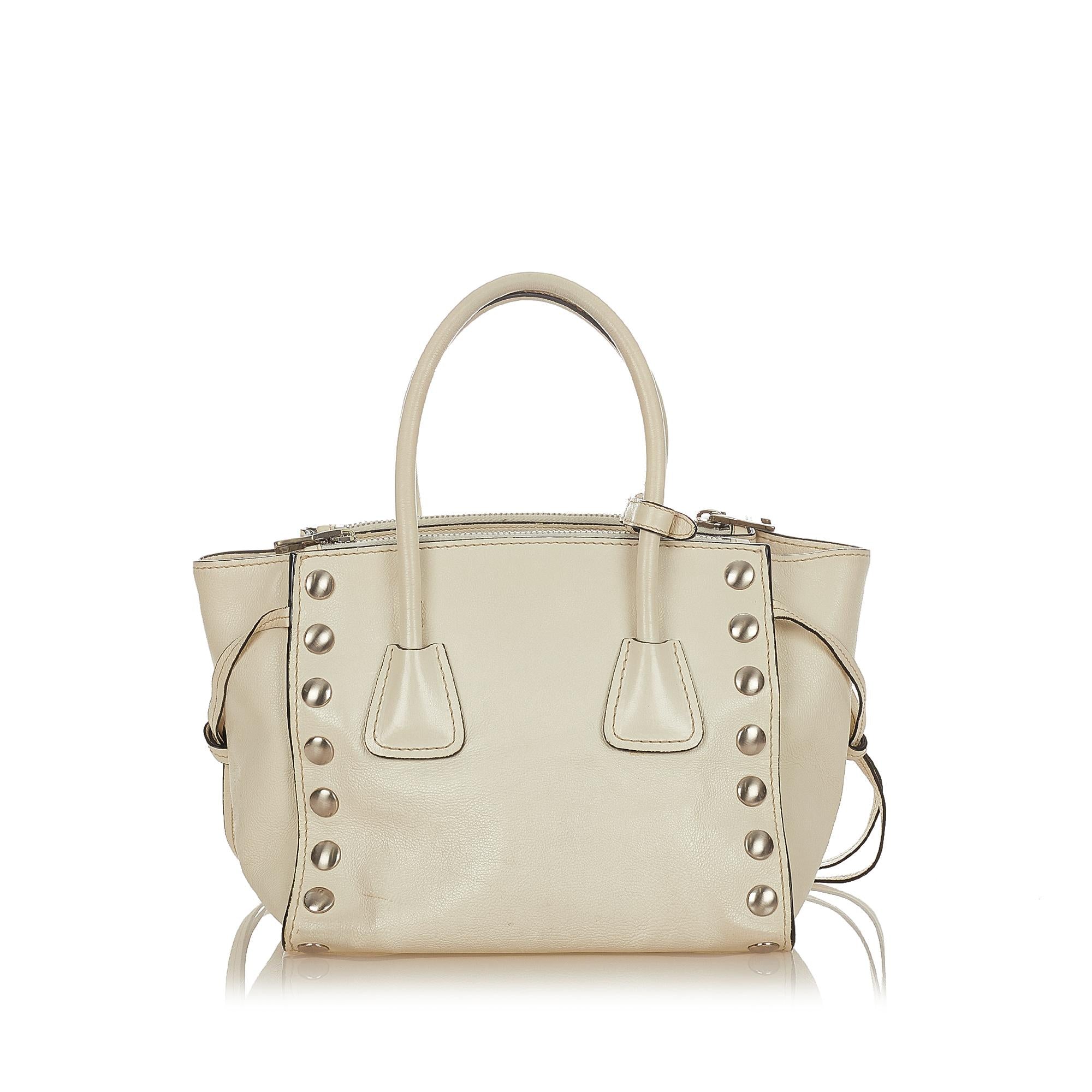 Prada Twin Pocket Leather Satchel (SHG-25708)