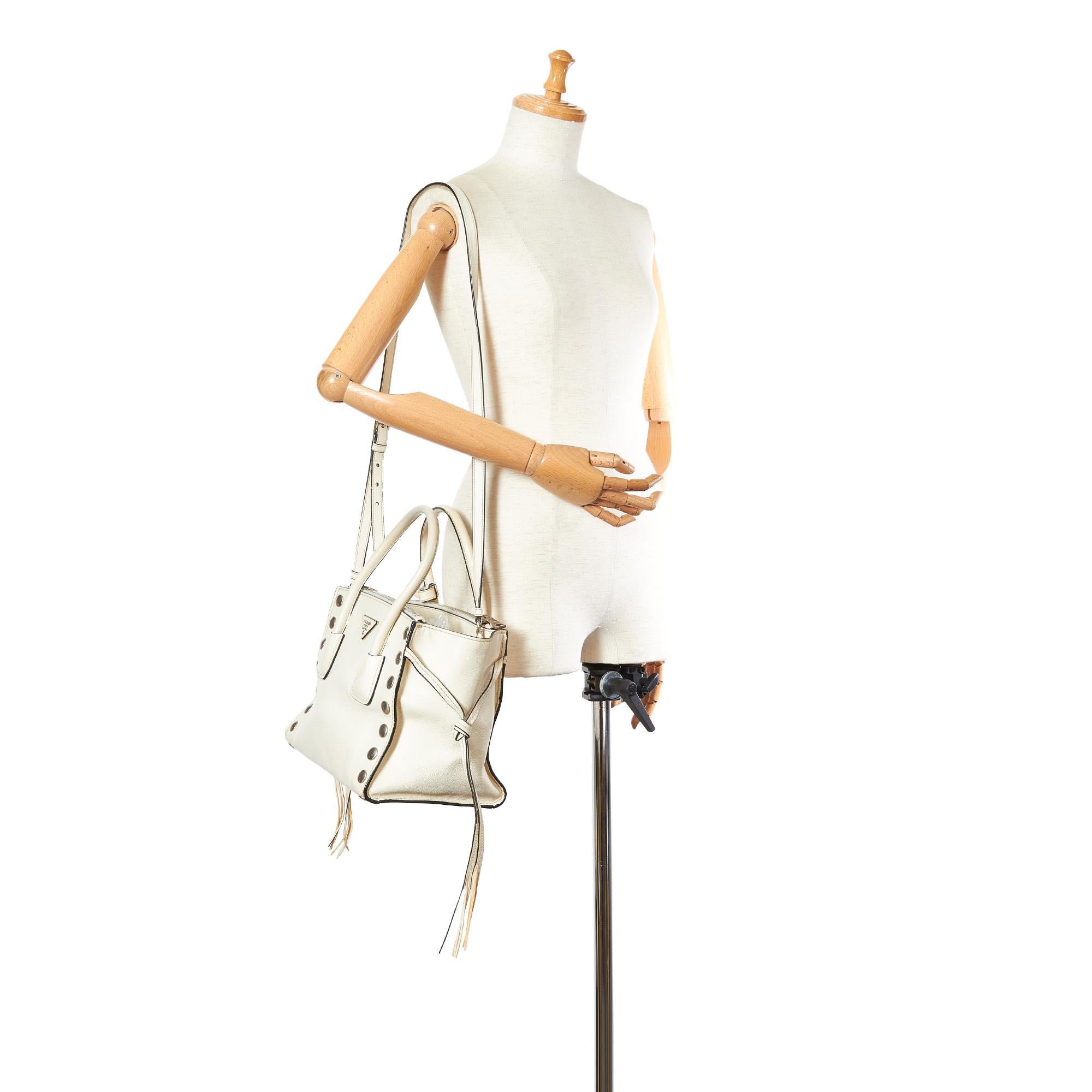 Prada Twin Pocket Leather Satchel (SHG-25708)