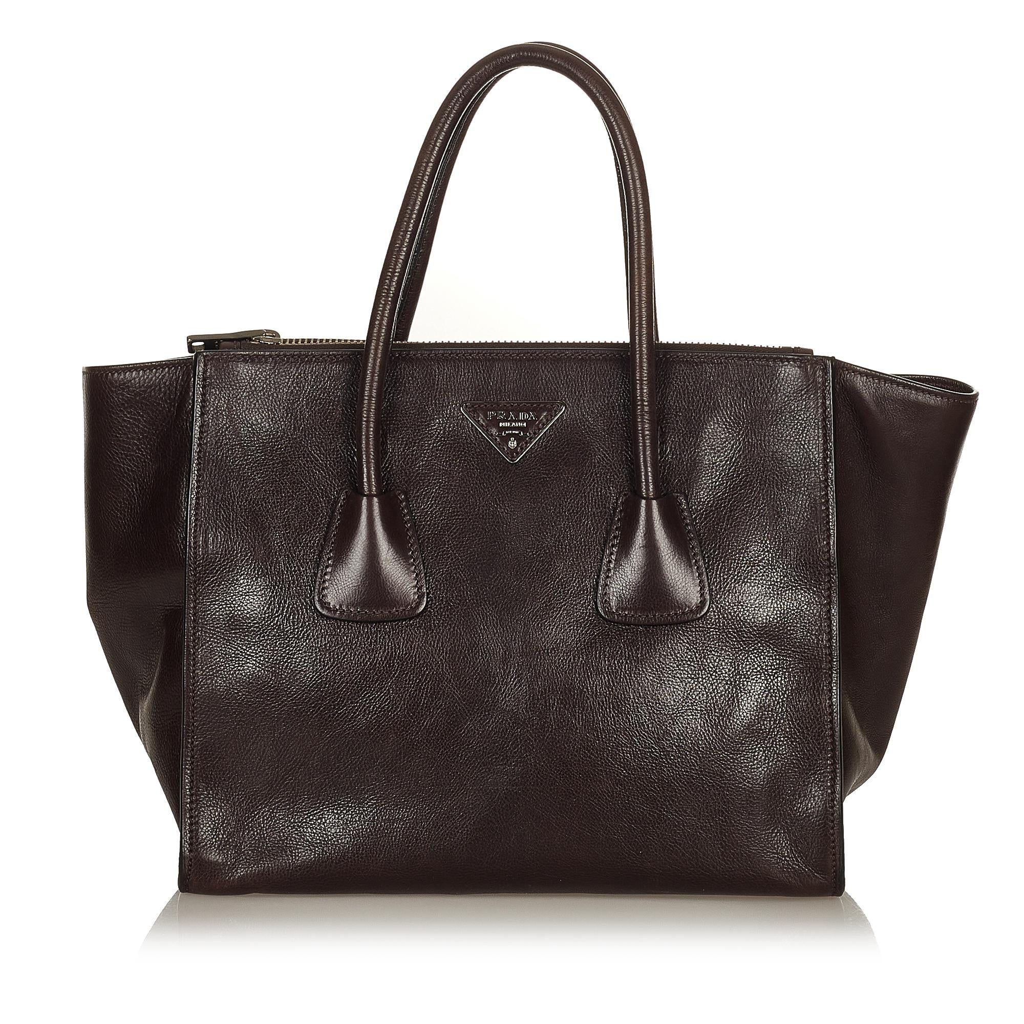 Prada Twin Pocket Leather Satchel (SHG-27087)