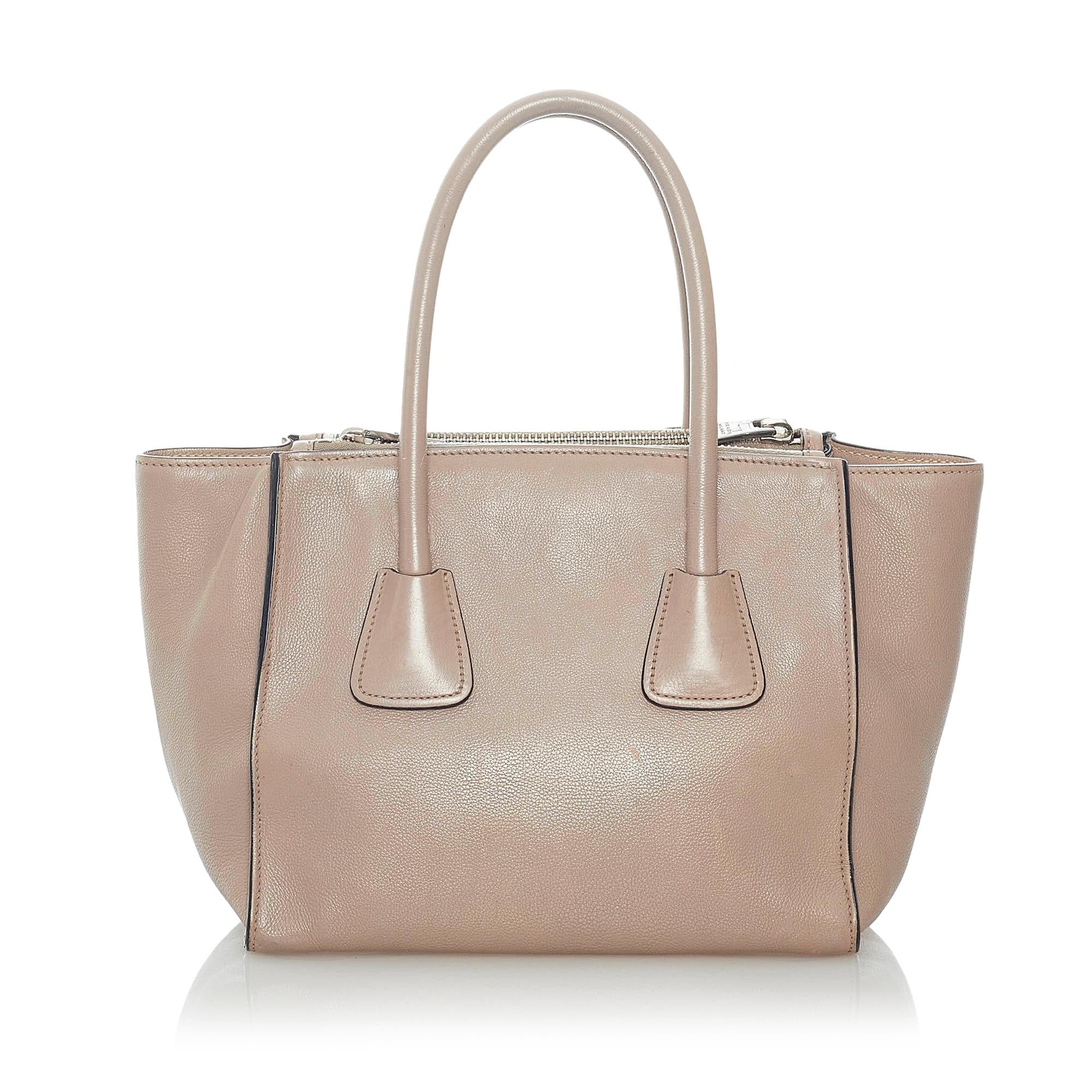 Prada Twin Pocket Leather Satchel (SHG-32635)