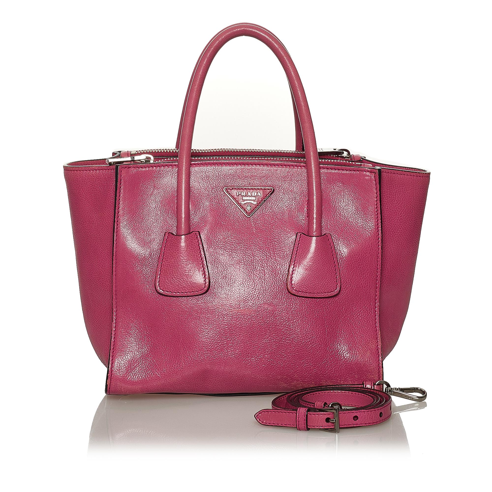 Prada Twin Pocket Leather Satchel (SHG-33976)