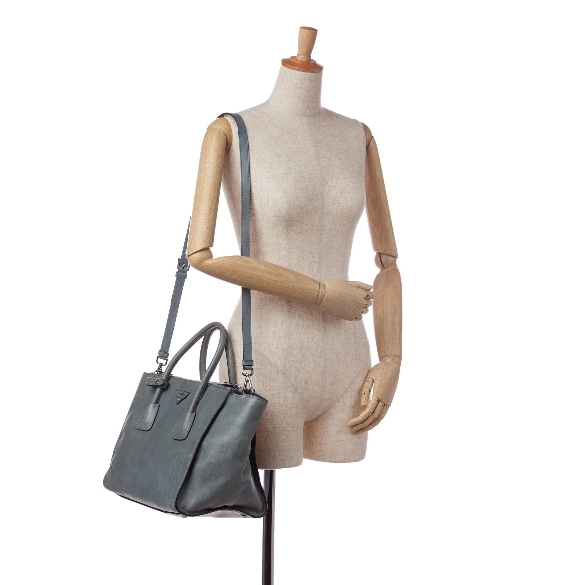 Prada Twin Pocket Leather Satchel (SHG-35601)