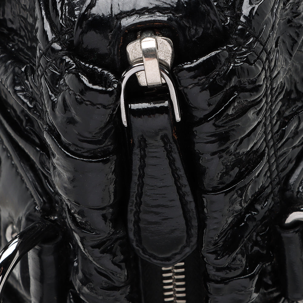 Prada Vernice Gaufre Satchel - FINAL SALE (SHF-13188)