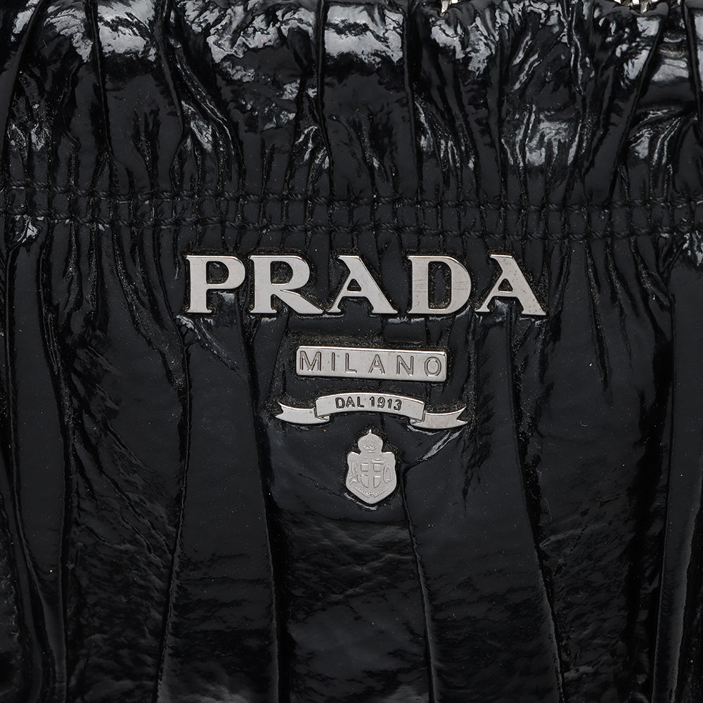 Prada Vernice Gaufre Satchel - FINAL SALE (SHF-13188)