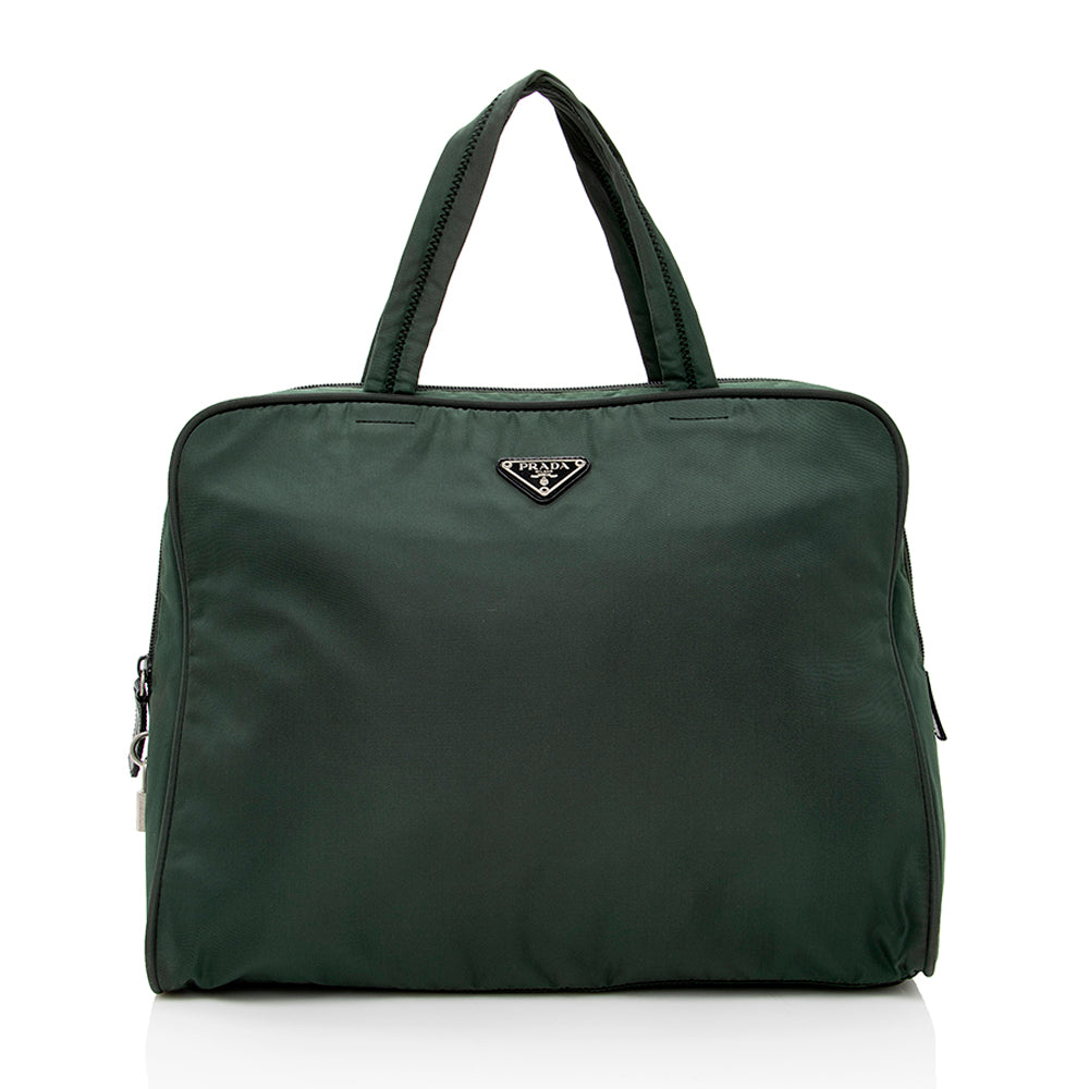 Prada Vintage Tessuto Zip Satchel (SHF-18039)