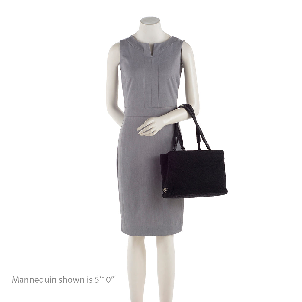 Prada Vintage Wool Tote (SHF-19253)