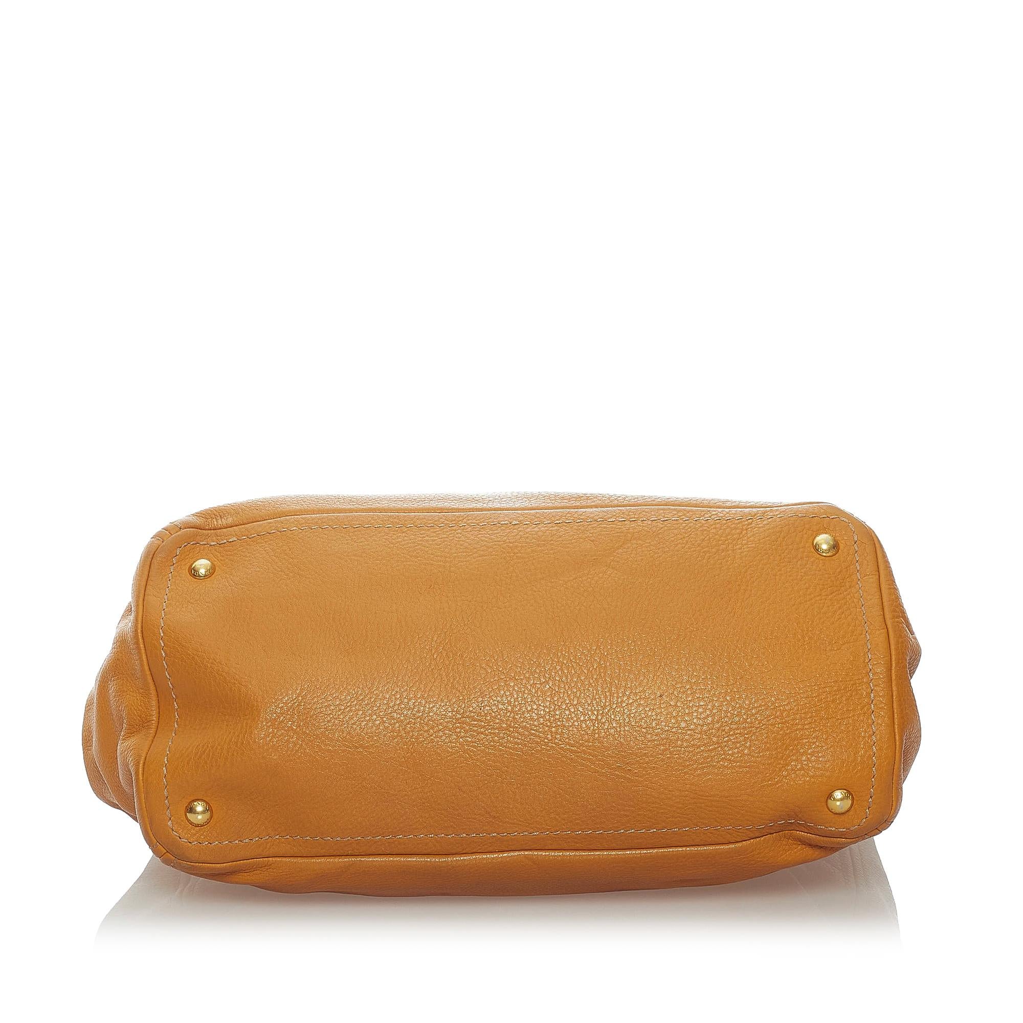 Prada Vitello Daino Leather Handbag (SHG-32385)