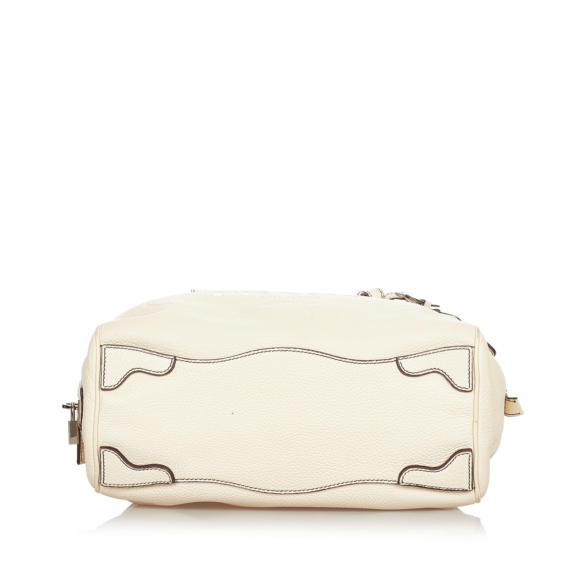 Prada Vitello Daino Logo Handbag (SHG-24212)