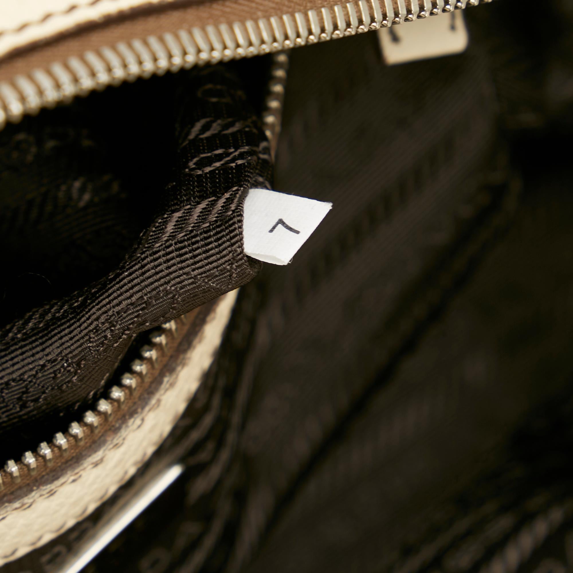 Prada Vitello Daino Logo Handbag (SHG-24212)