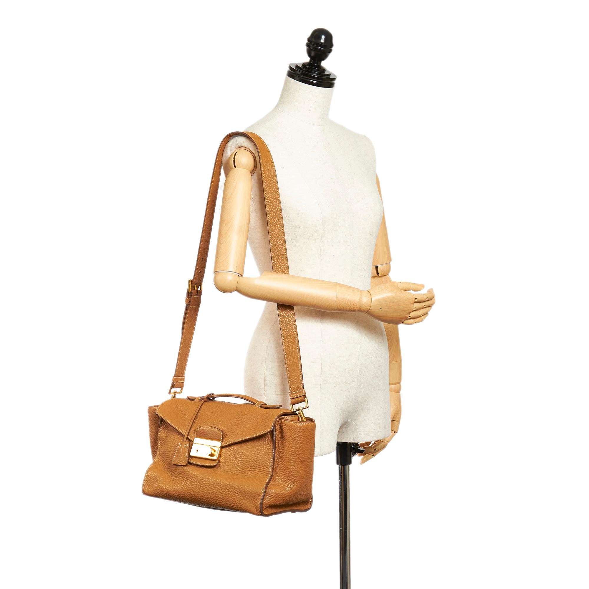 Prada Vitello Daino Satchel (SHG-27503)